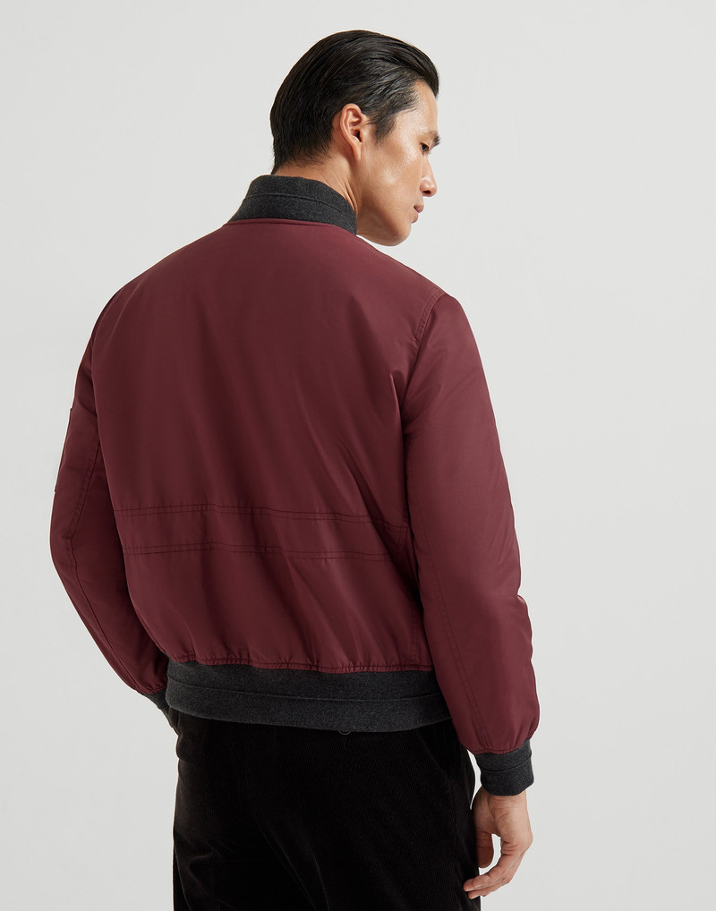 Brunello Cucinelli Techno satin bomber jacket with Thermore® padding outlook