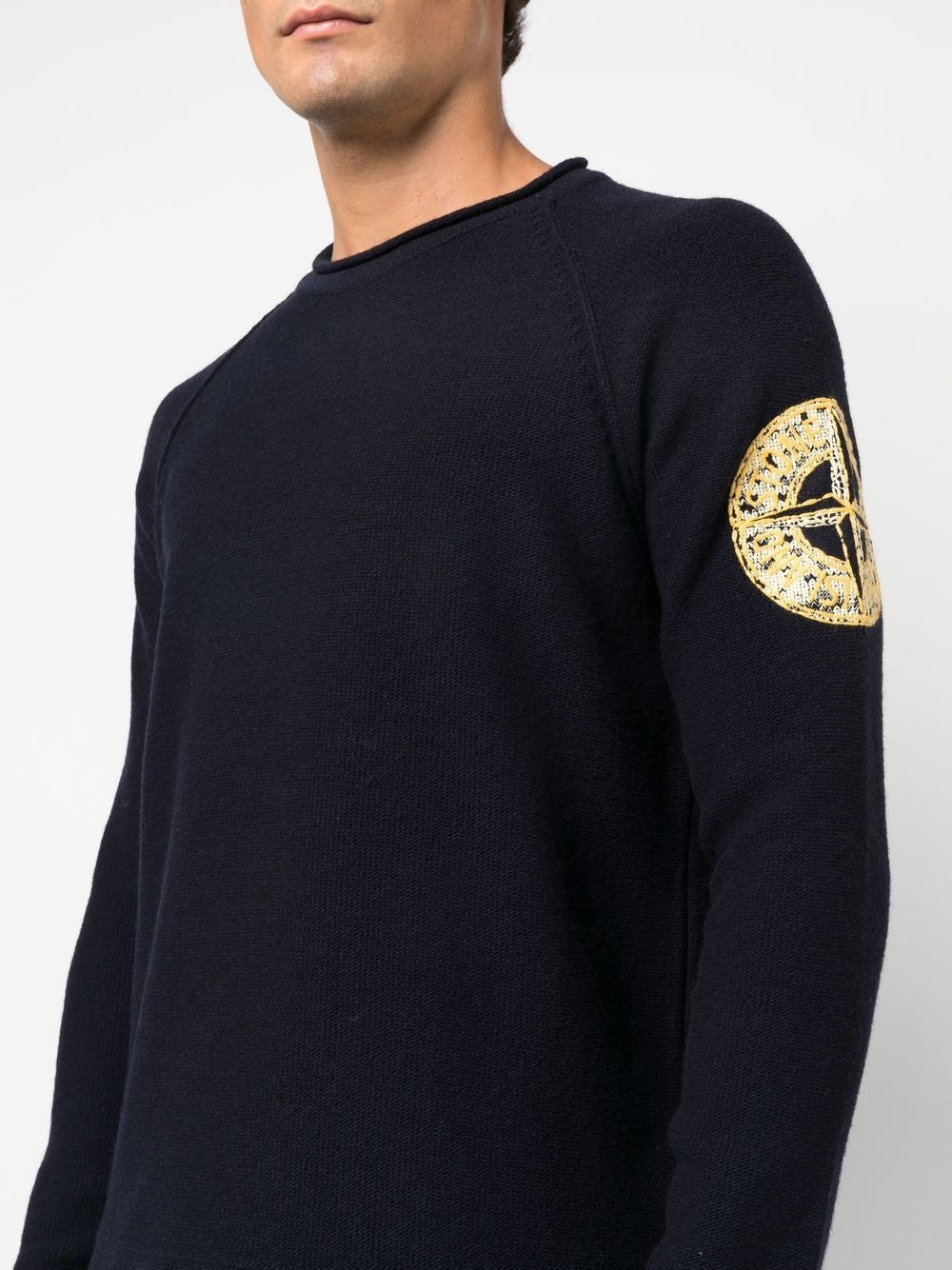 logo-patch crew-neck jumper - 5