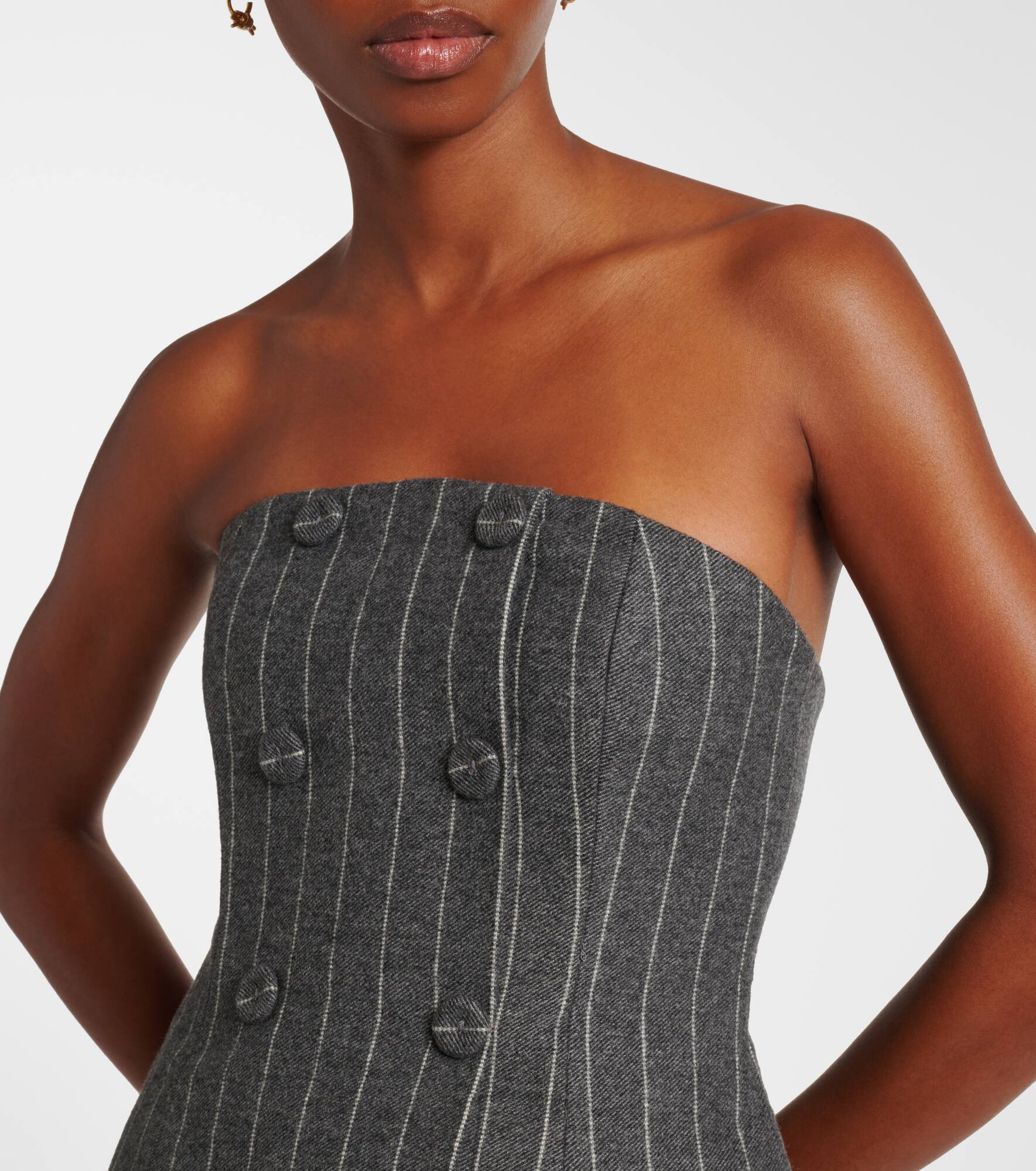 Double-breasted striped top - 4
