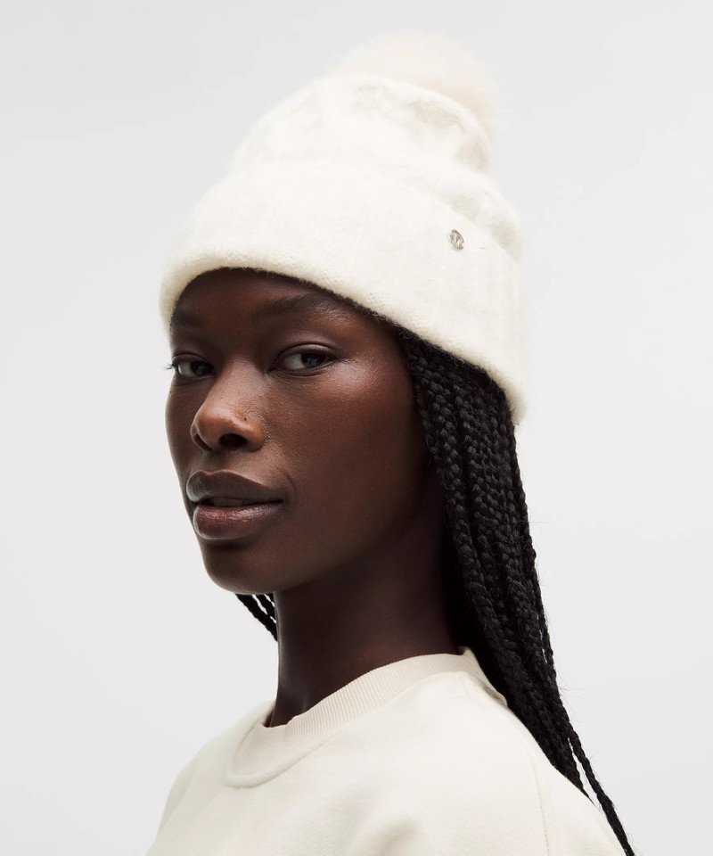 lululemon Women's Alpaca Wool-Blend Cable-Knit Pom Beanie outlook