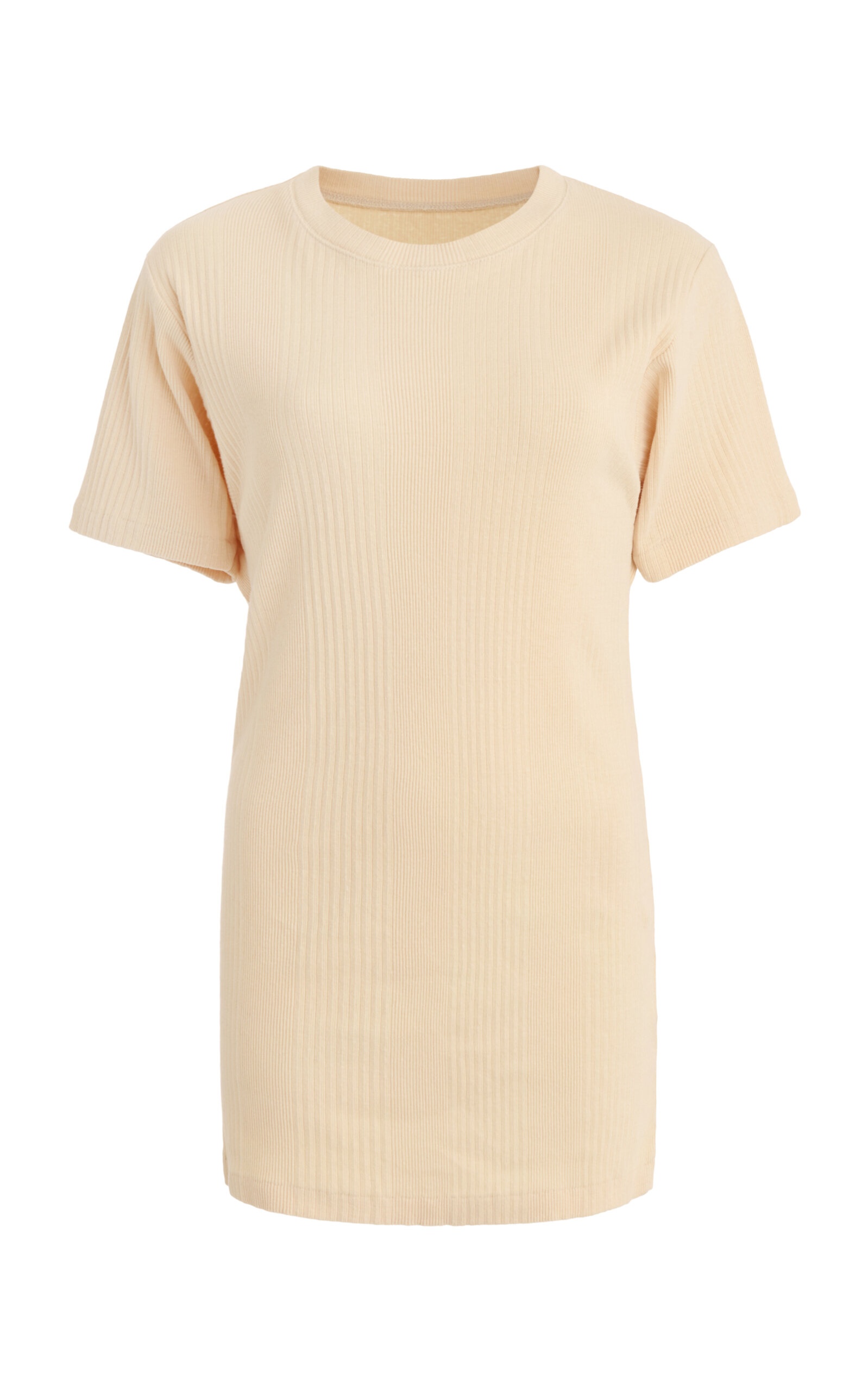 Ribbed-Knit Cotton Top neutral - 1