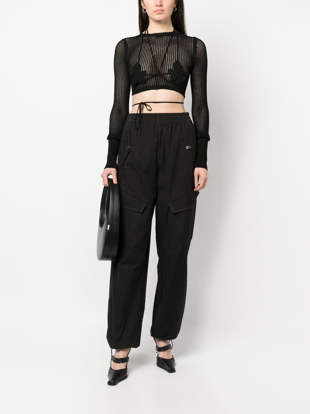 open-knit crop top - 2