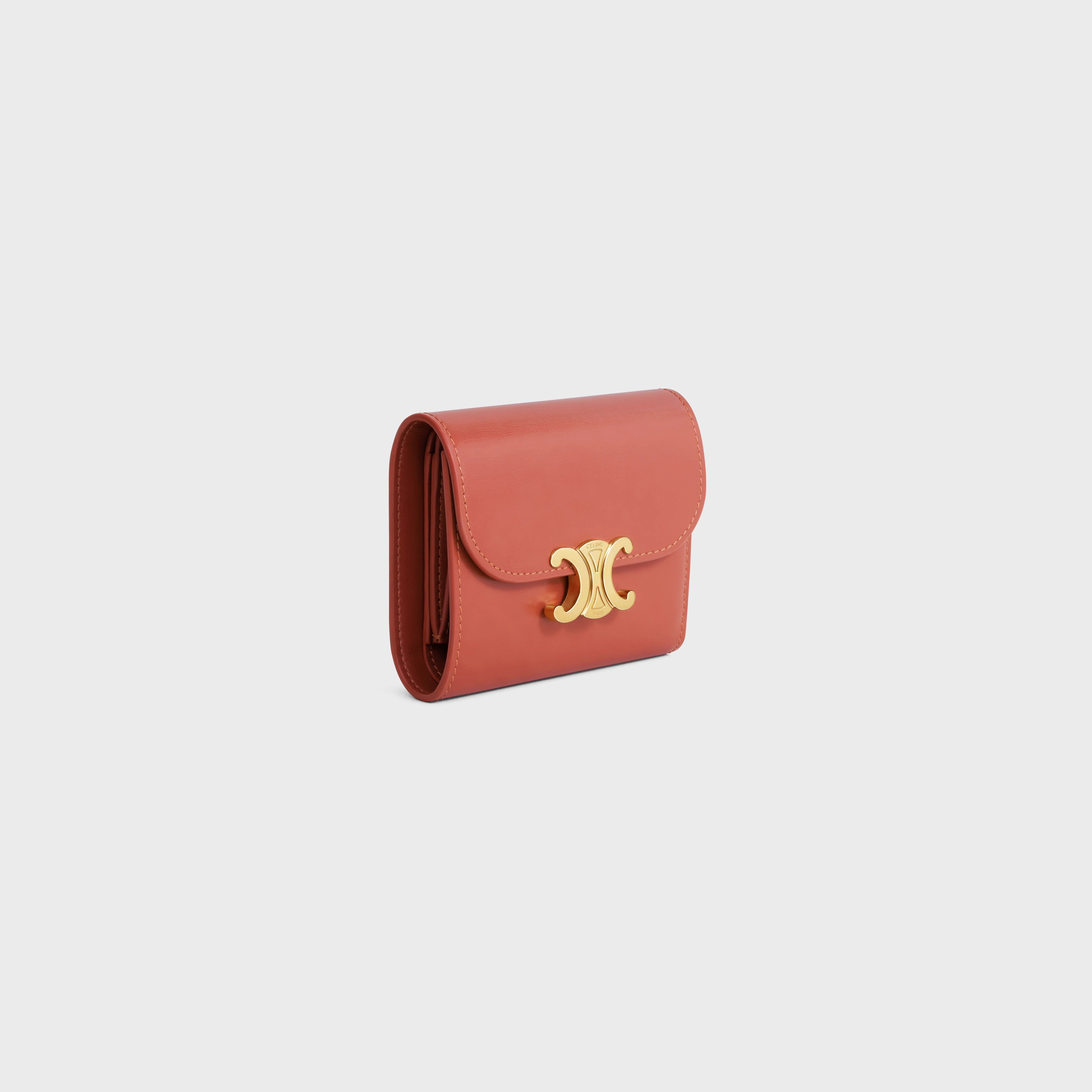 Small Flap Wallet TRIOMPHE in Shiny calfskin - 2