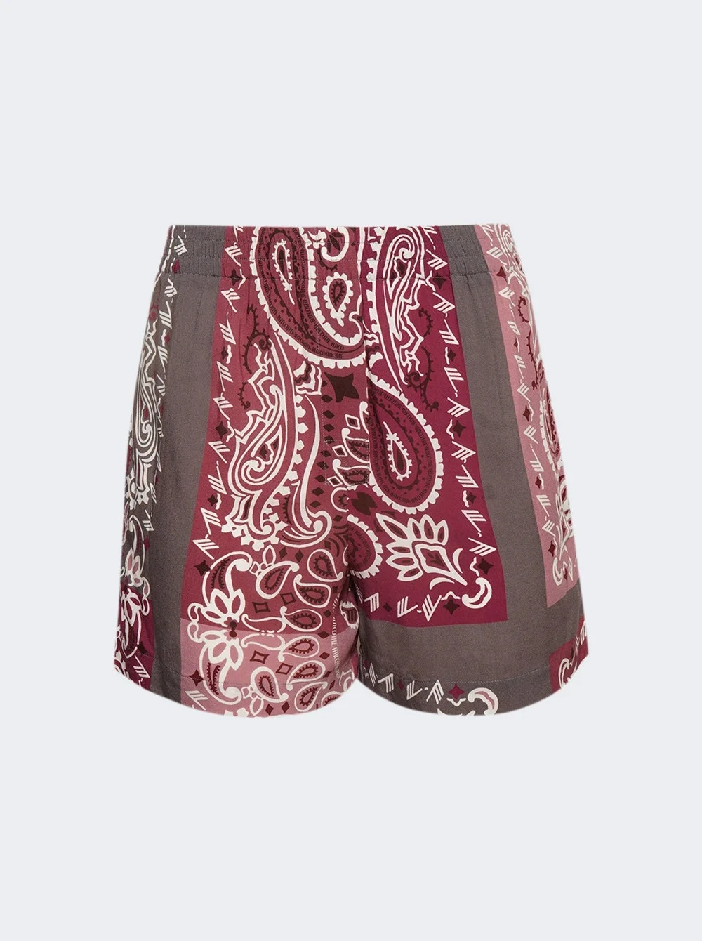 Bandana Shorts Grey And Mauve - 1