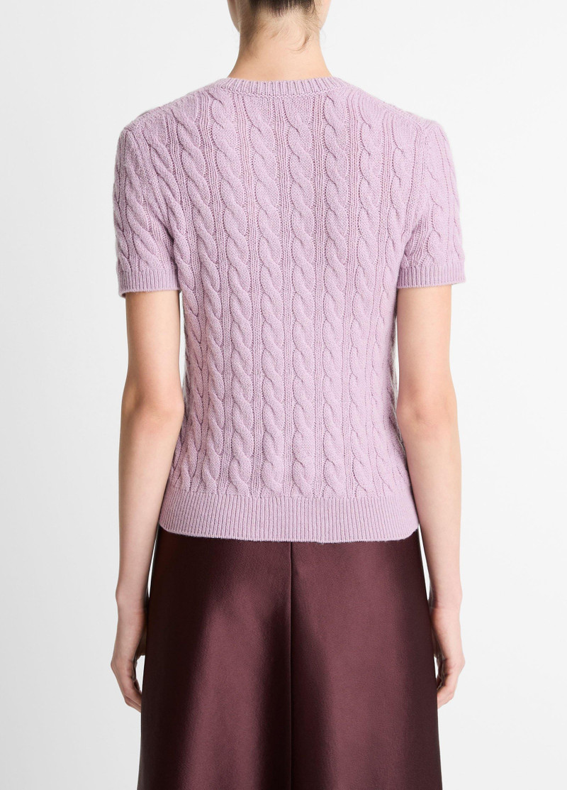 Vince Cable-Knit Wool & Cashmere-Blend Short-Sleeve Sweater outlook