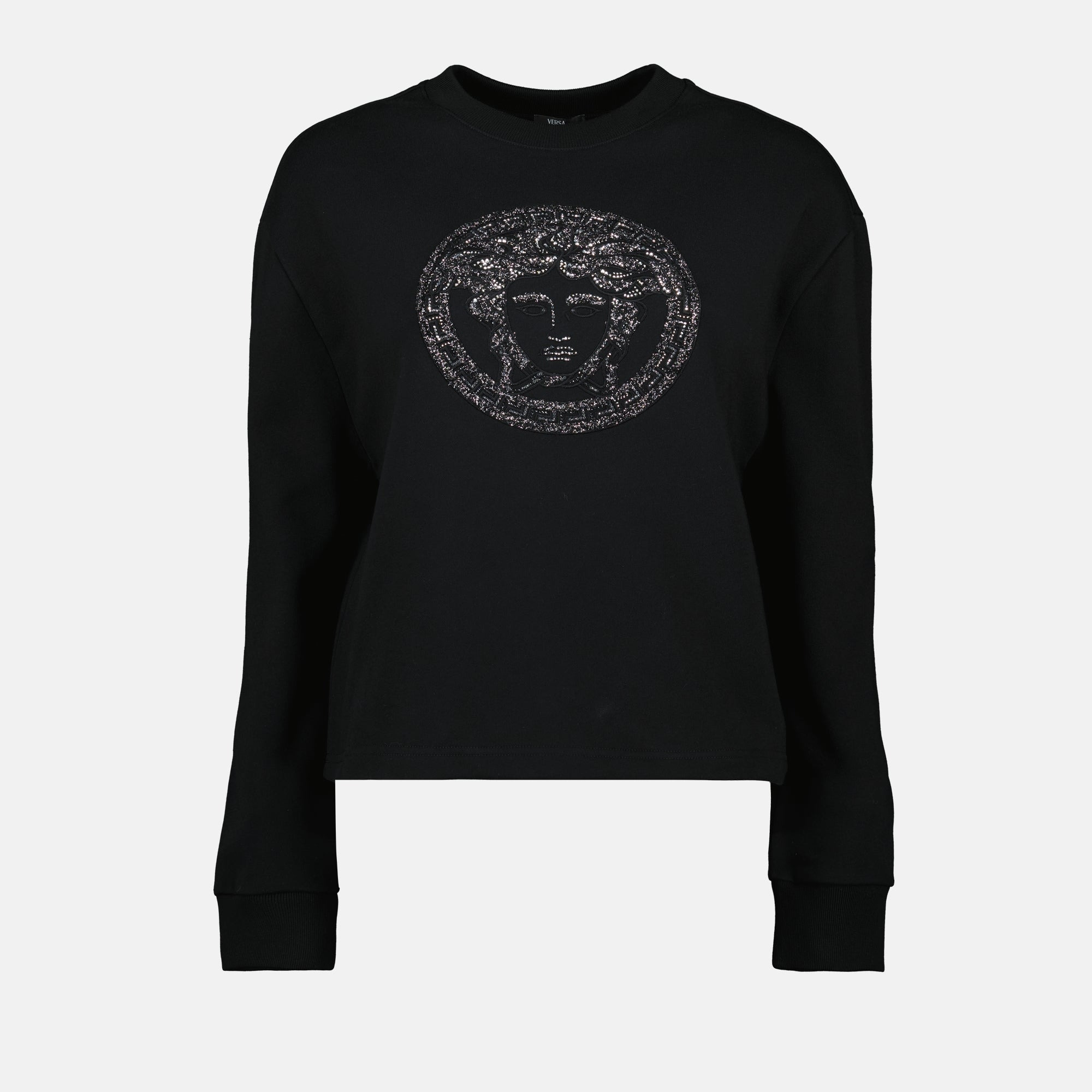 Sweatshirt Medusa à strass - 1