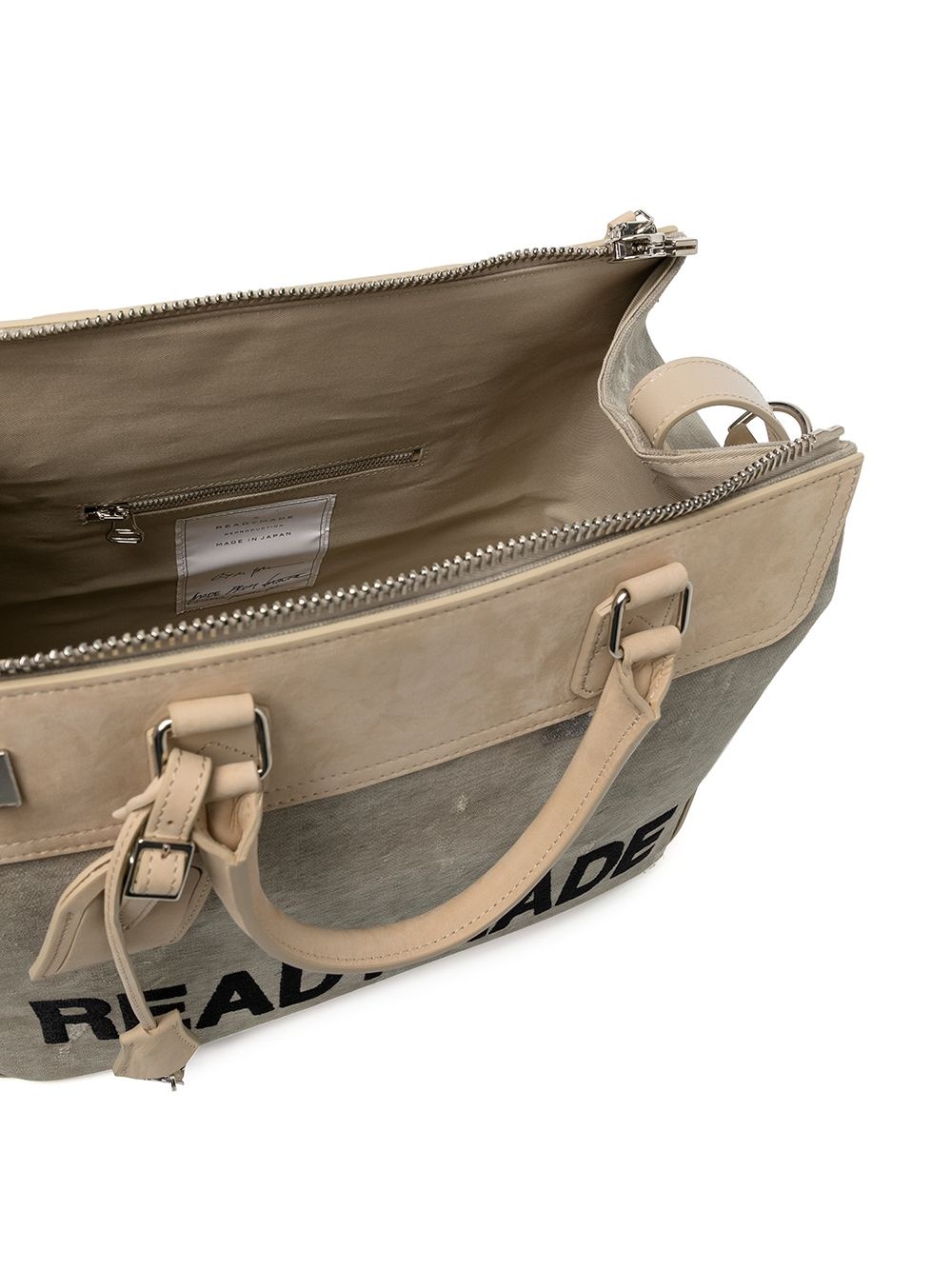 logo-print panelled tote bag - 4