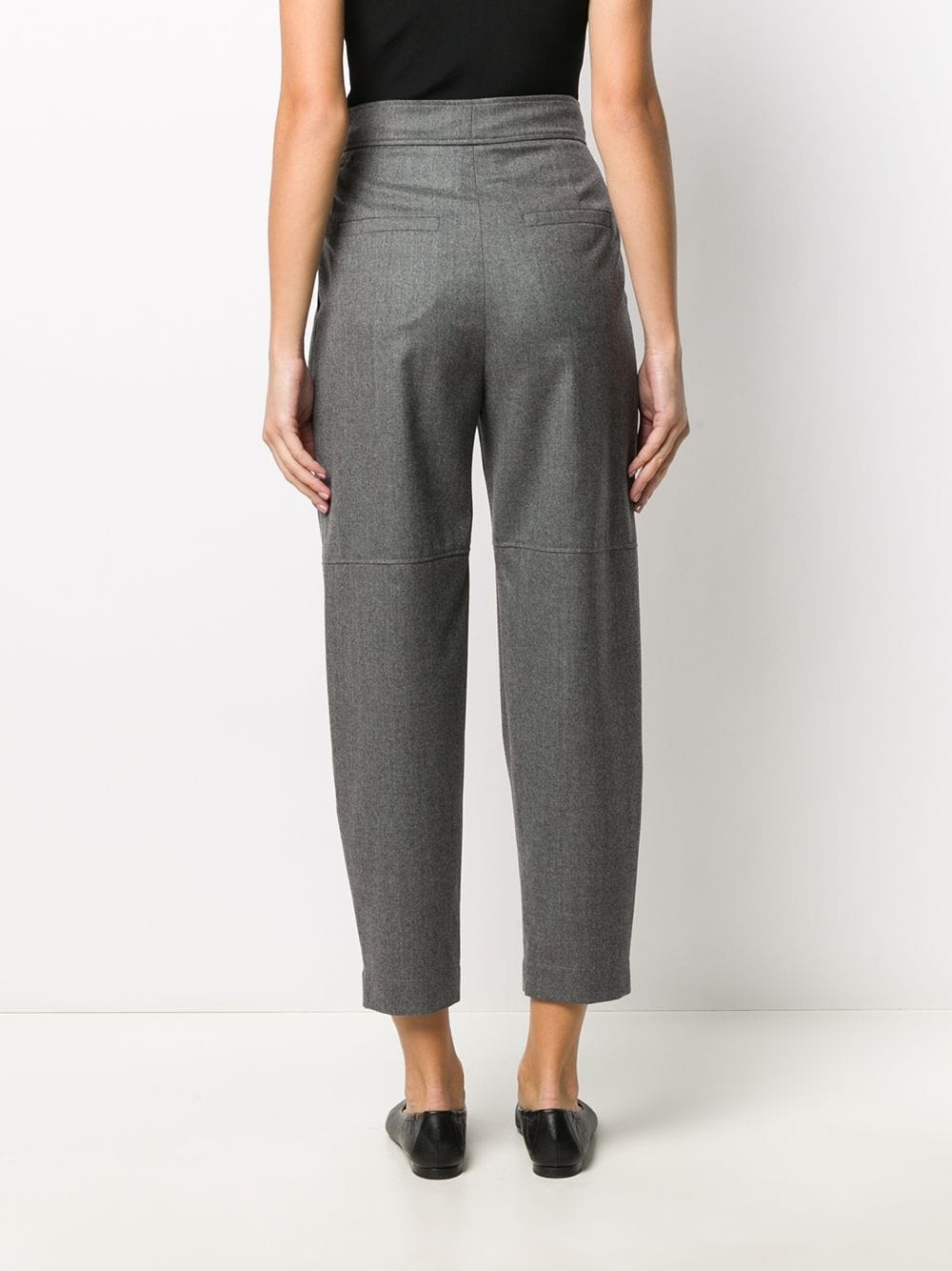 cropped high-waist trousers - 4