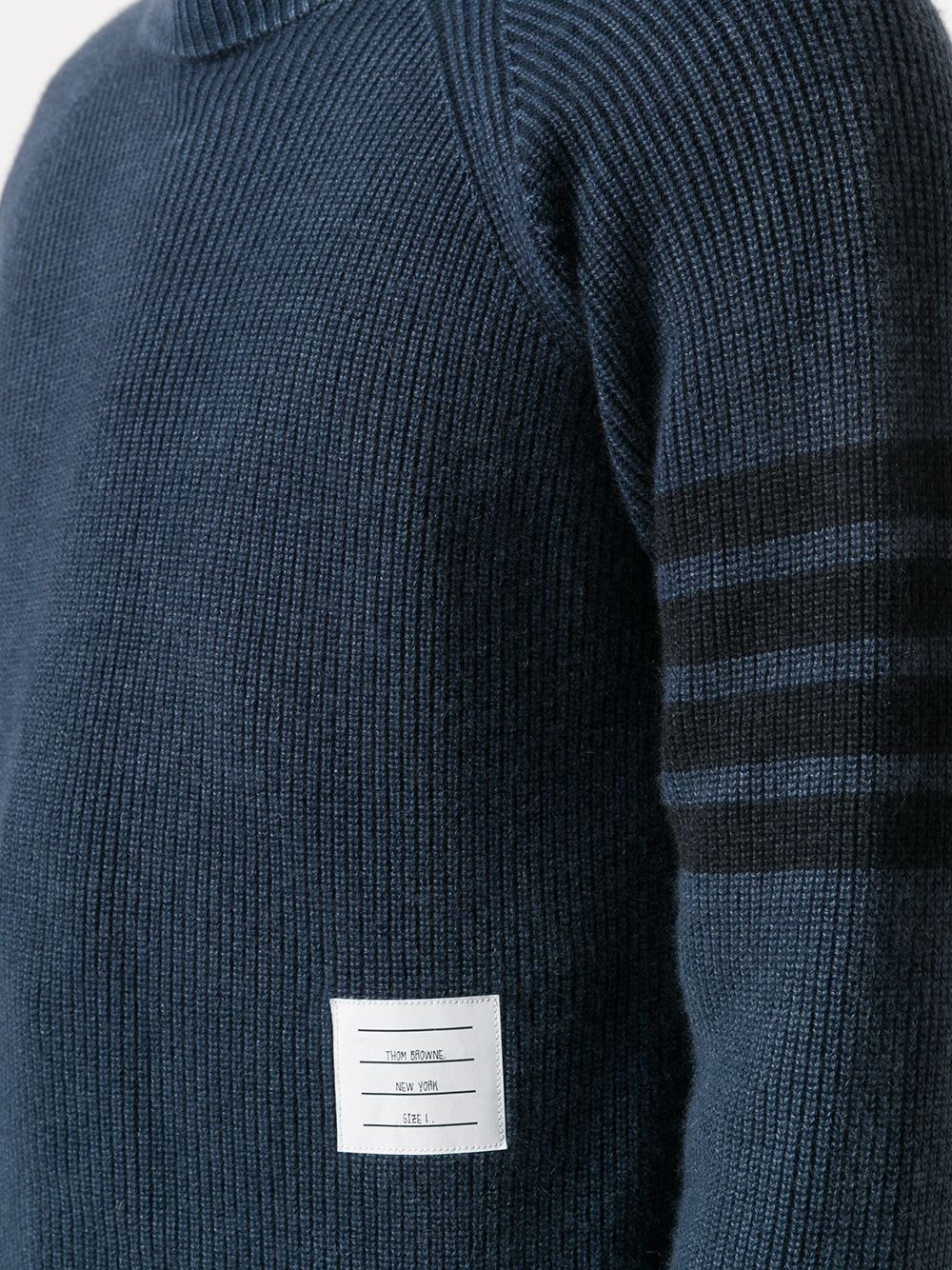 garment-dyed 4-bar pullover - 5