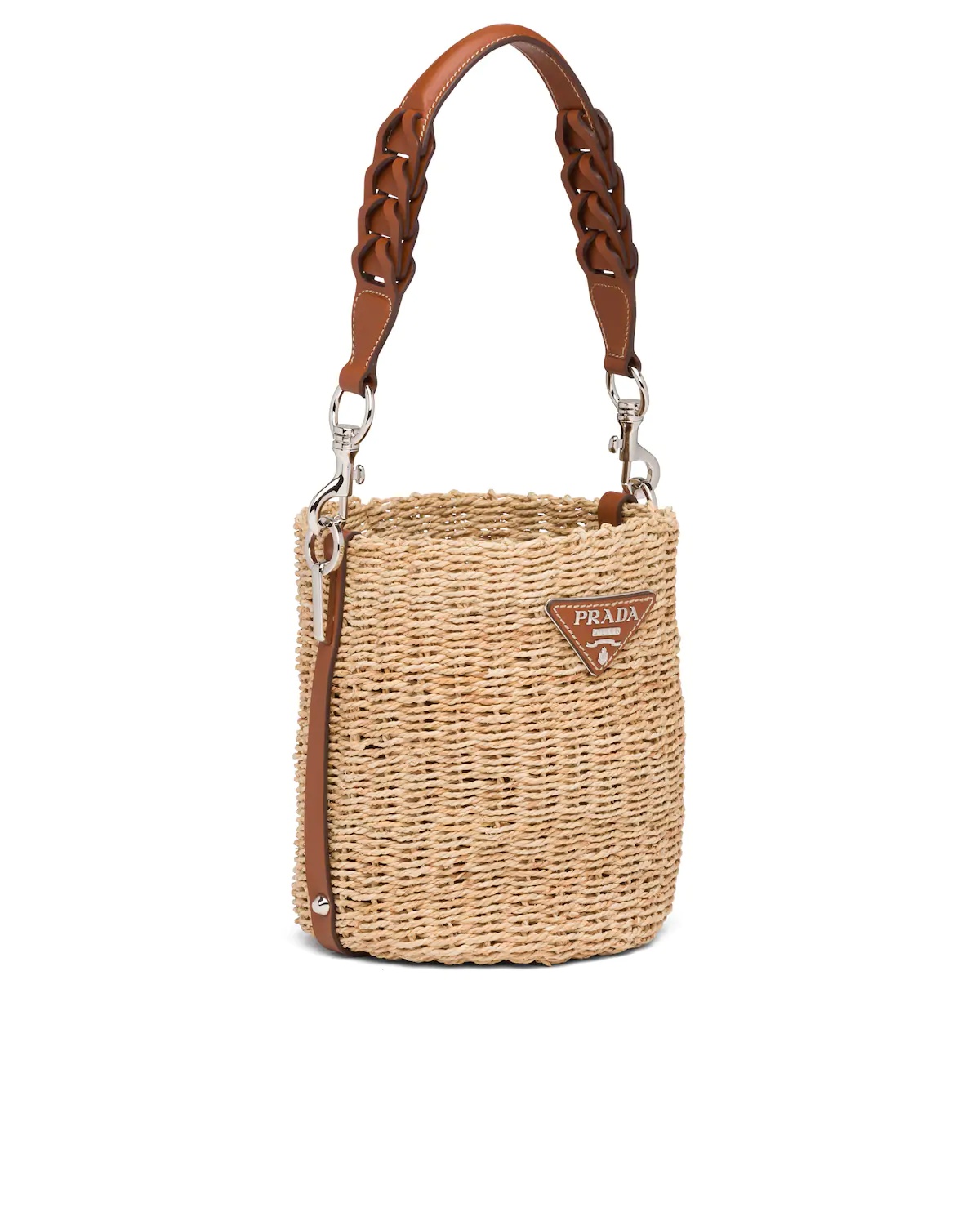 Corn Husk and Leather Bucket Bag - 3