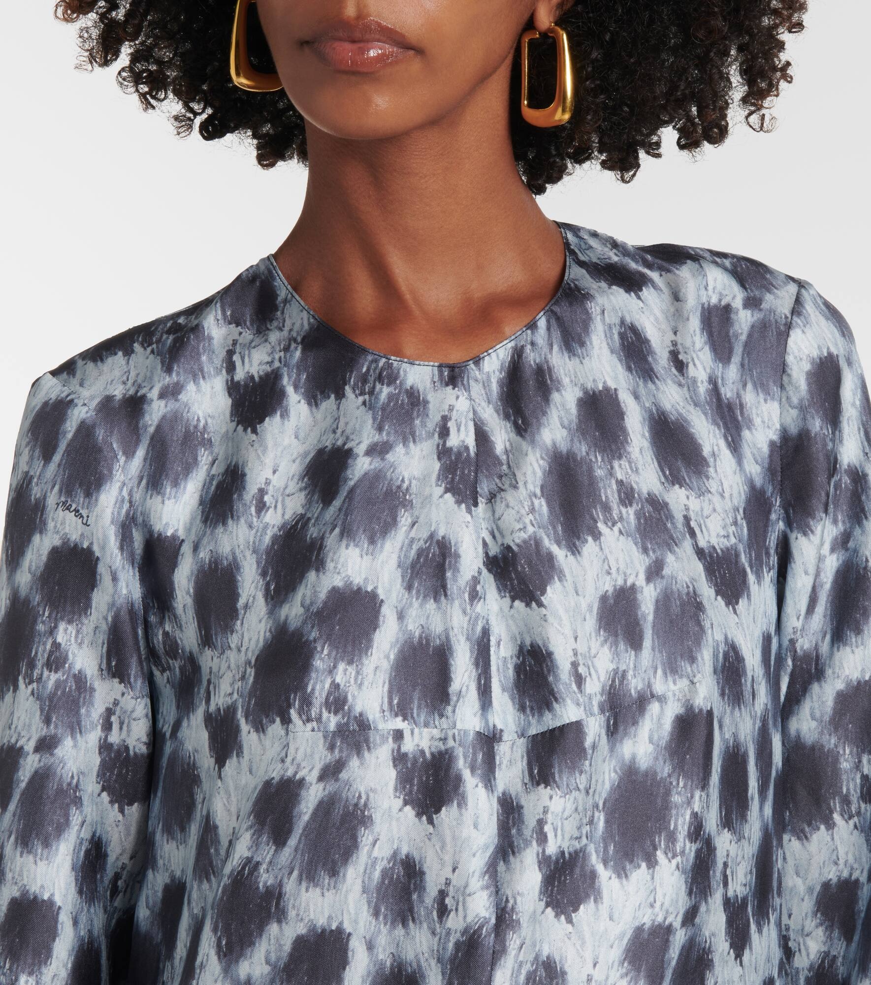 Printed silk maxi dress - 4