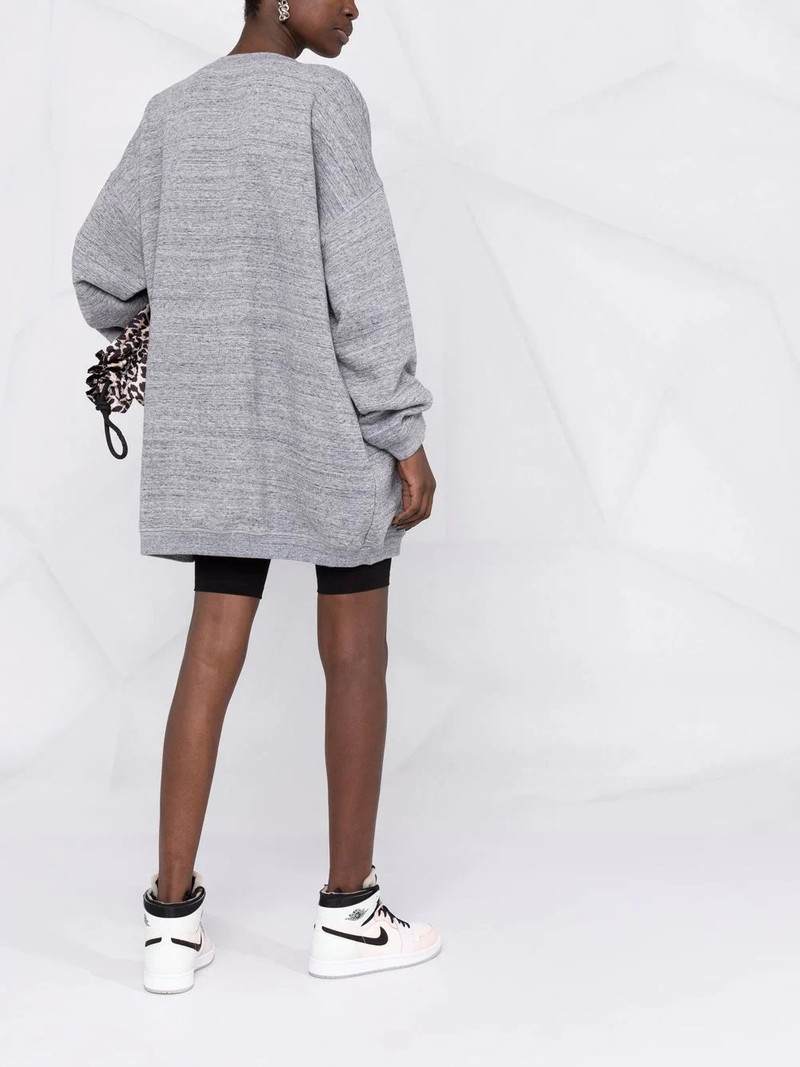 logo-print sweater dress 6