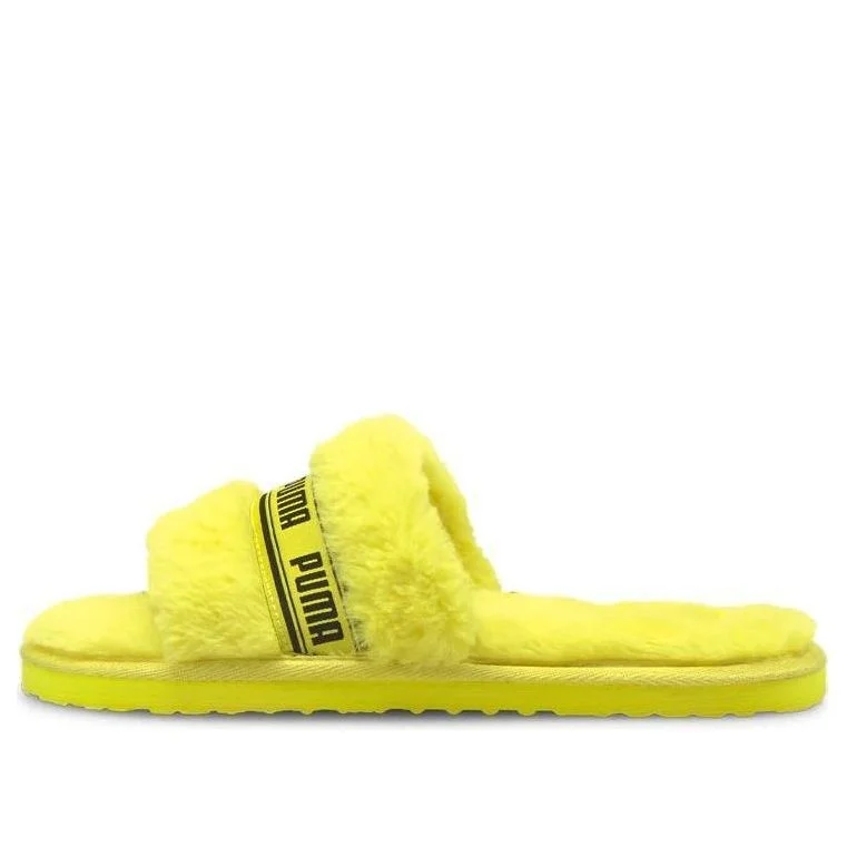 (WMNS) PUMA Fluff Slides 'Fluo Yellow' 384937-04 - 1