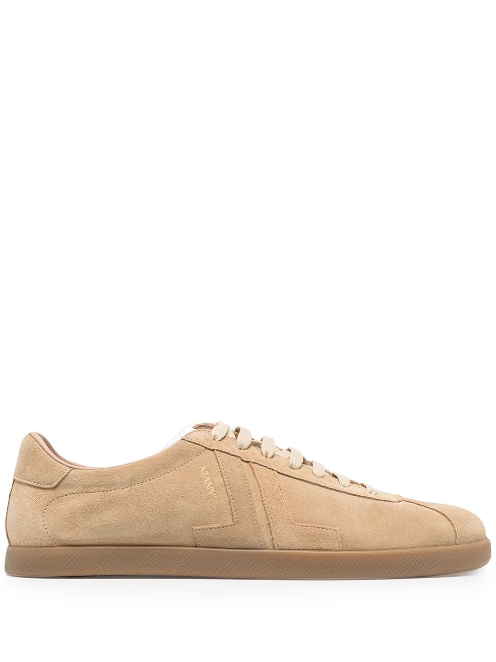 panelled low-top sneakers - 1