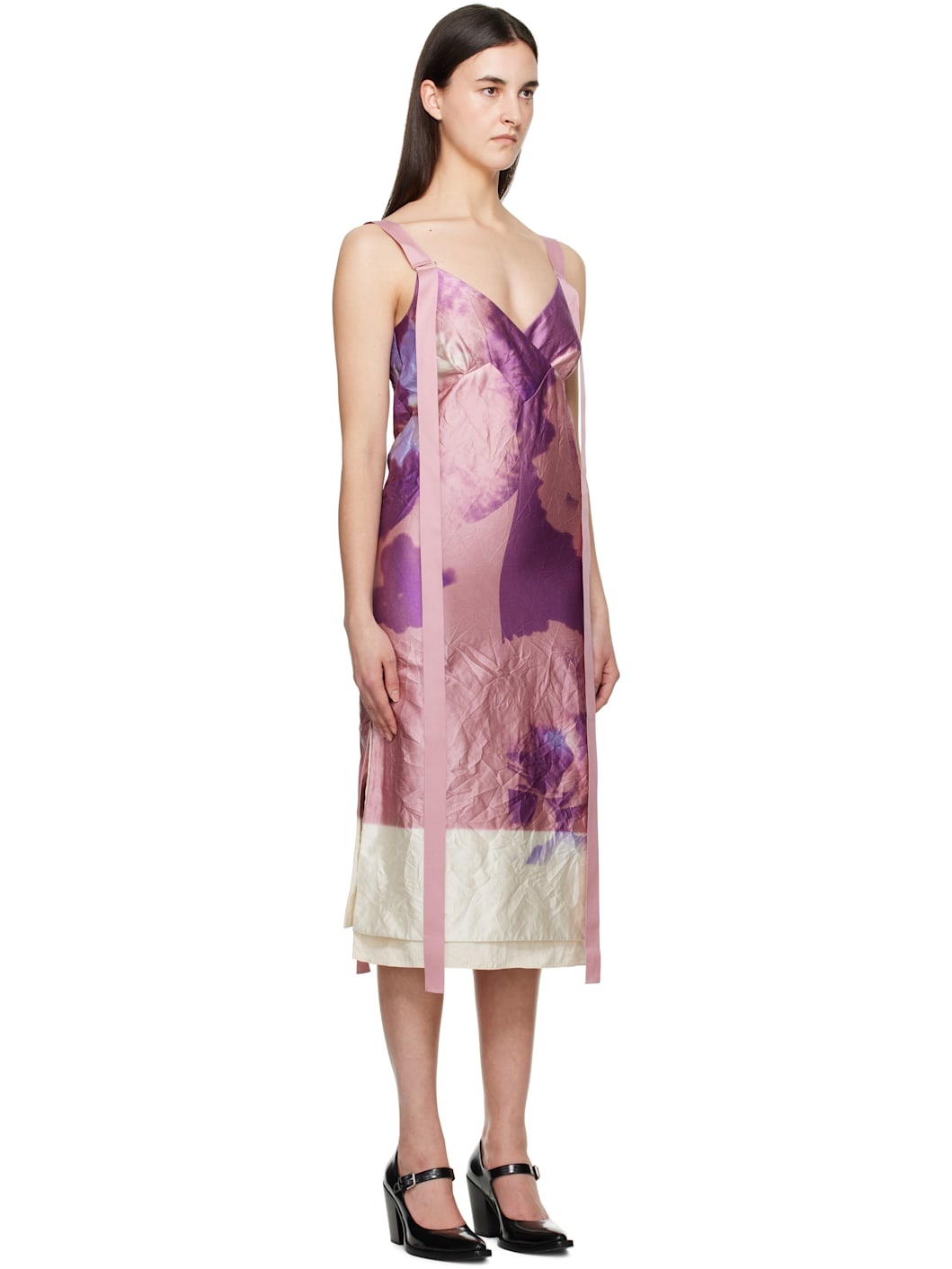Pink & Purple V Neck Slip Cocktail - 2