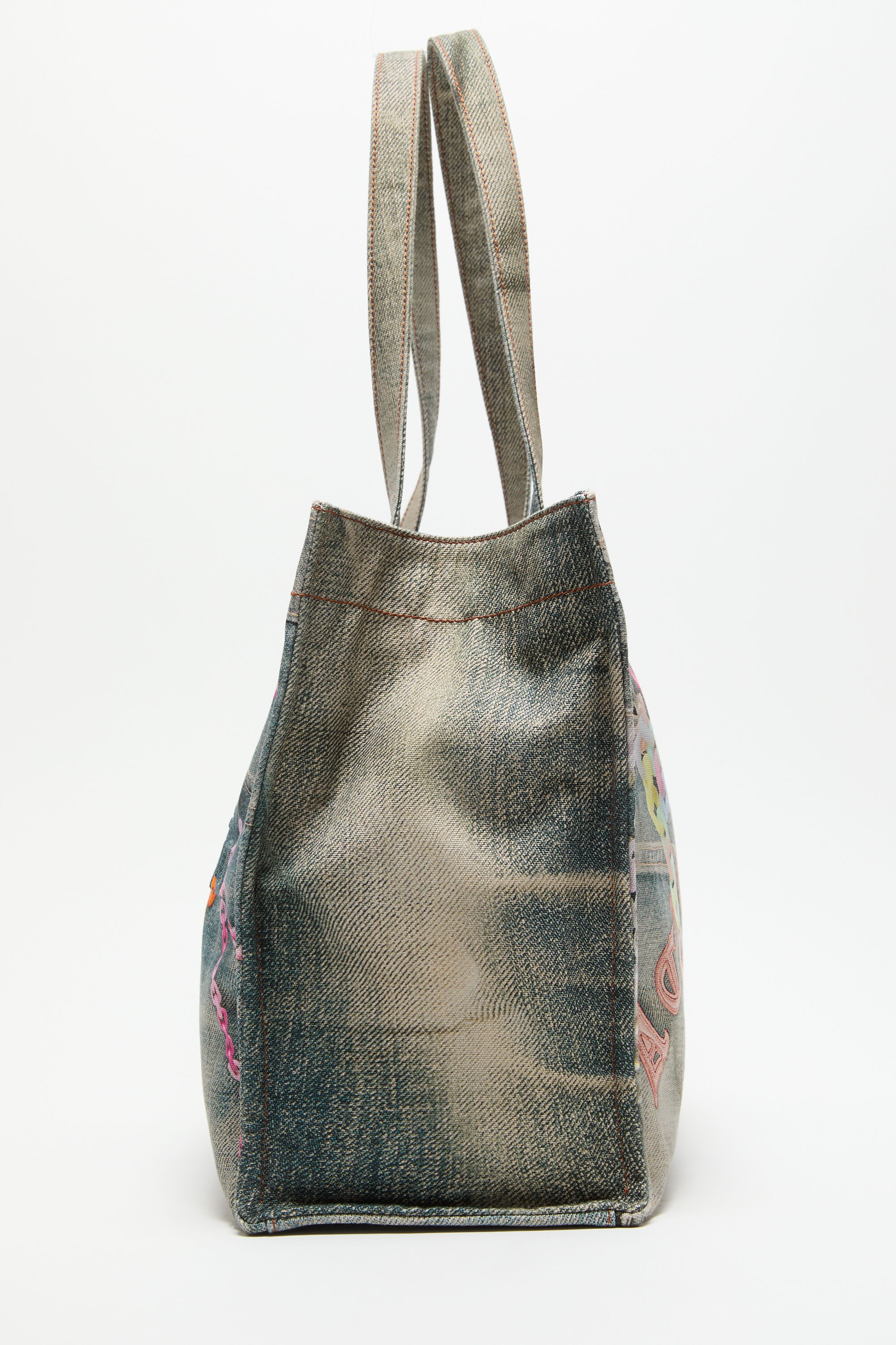 Logo shoulder tote bag - Mid blue - 6