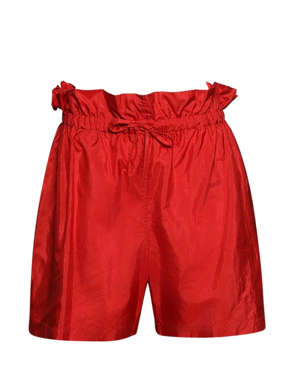 ruffled drawstring shorts - 1
