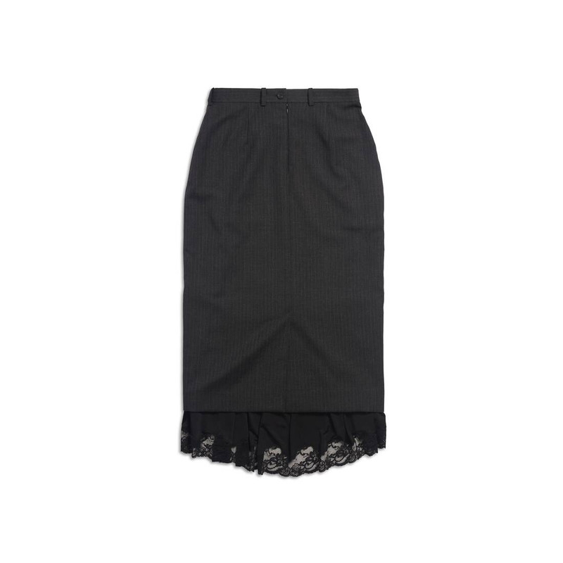 Women's Lingerie Tailored Skirt in Dark Grey 6