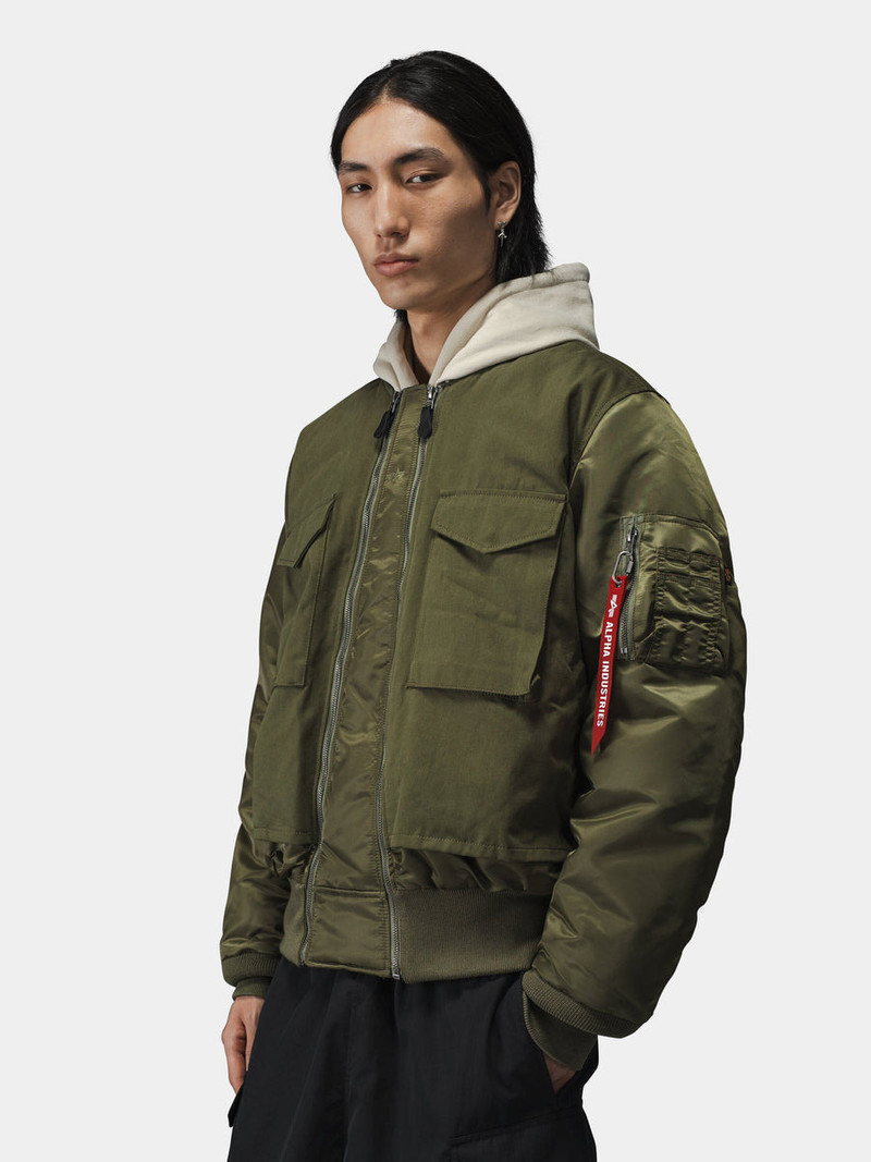 ALPHA INDUSTRIES MA-1 MIXED COTTON FLIGHT JACKET outlook