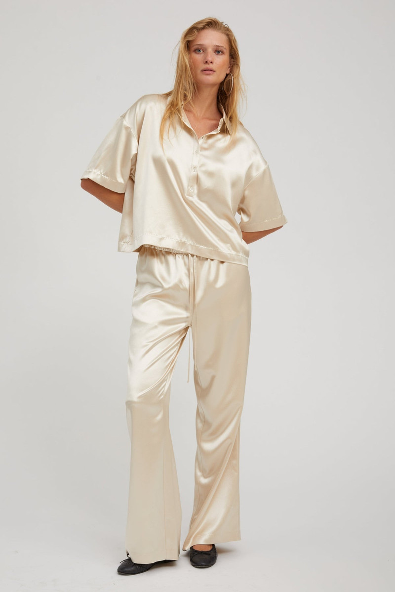 SPRWMN CHAMPAGNE SILK KAUAI PANTS outlook