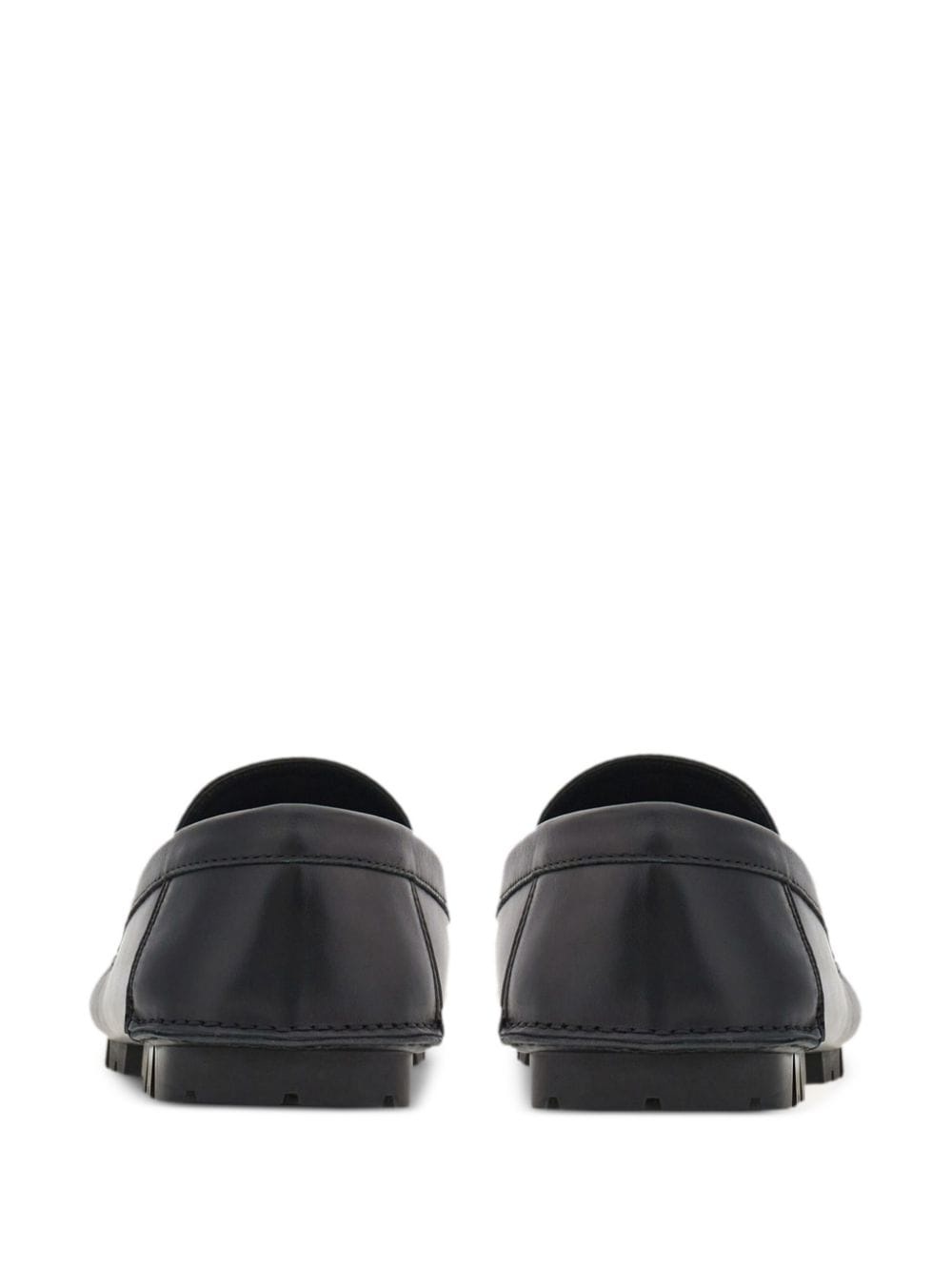 Gancini-plaque leather loafers - 3