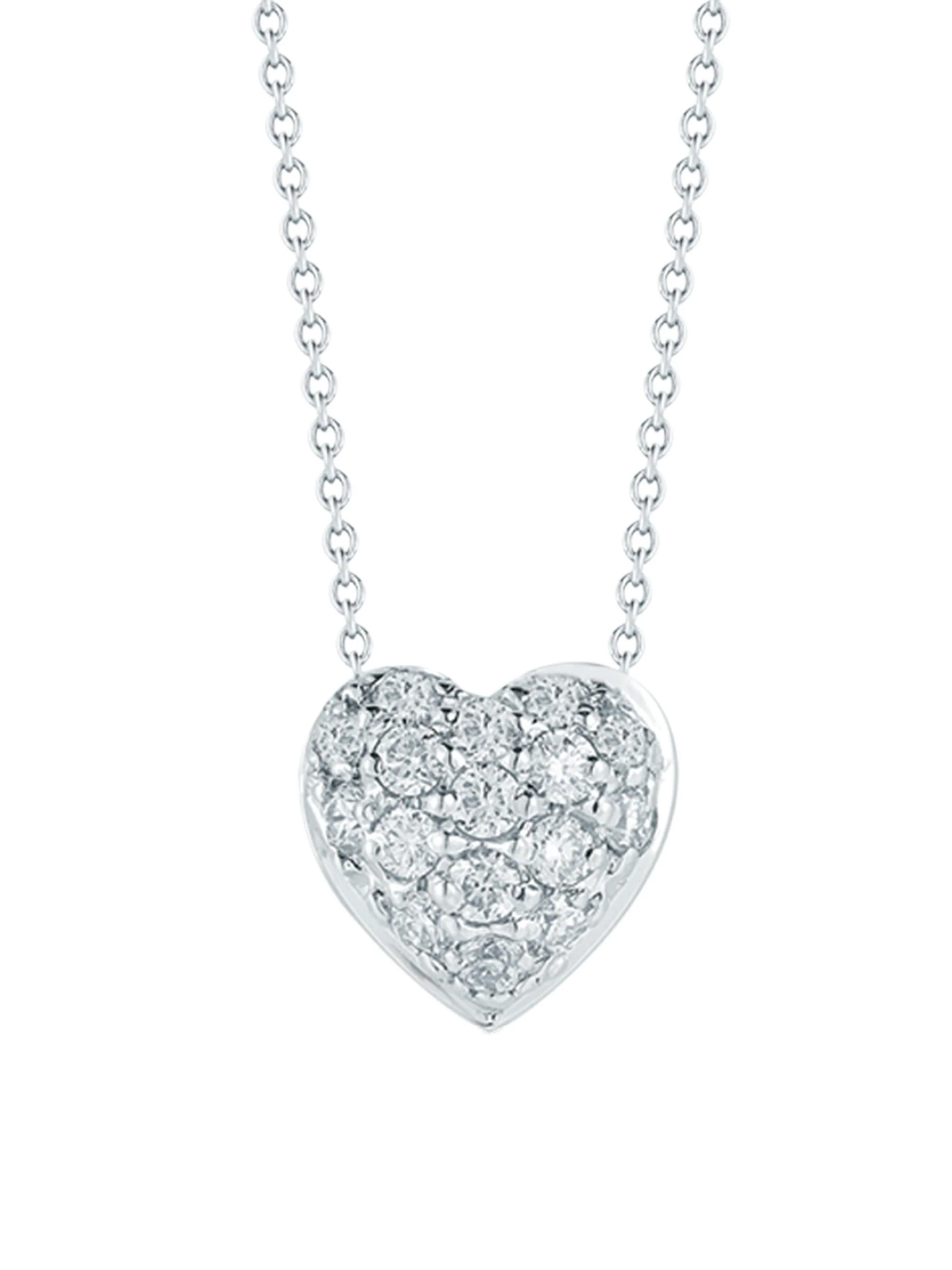 Women's Tiny Treasures 18K White Gold & 0.15 TCW Diamond Heart Pendant Necklace - White Gold - 1