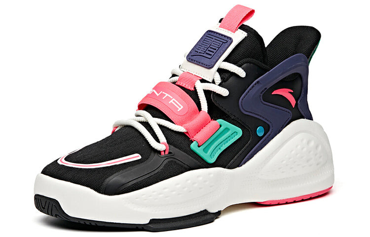 (WMNS) ANTA Life Life Series Sneakers 'Black Pink' 122038081-4 - 2