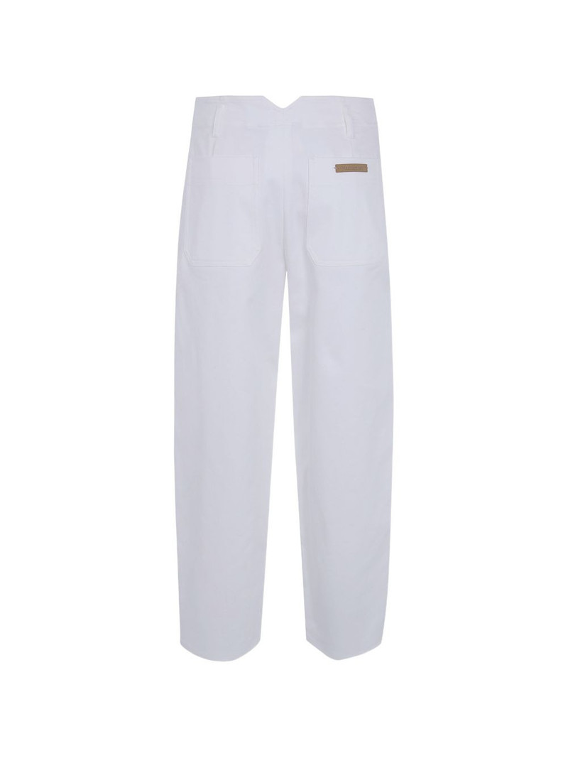Max Mara pleated logo-patch trousers outlook