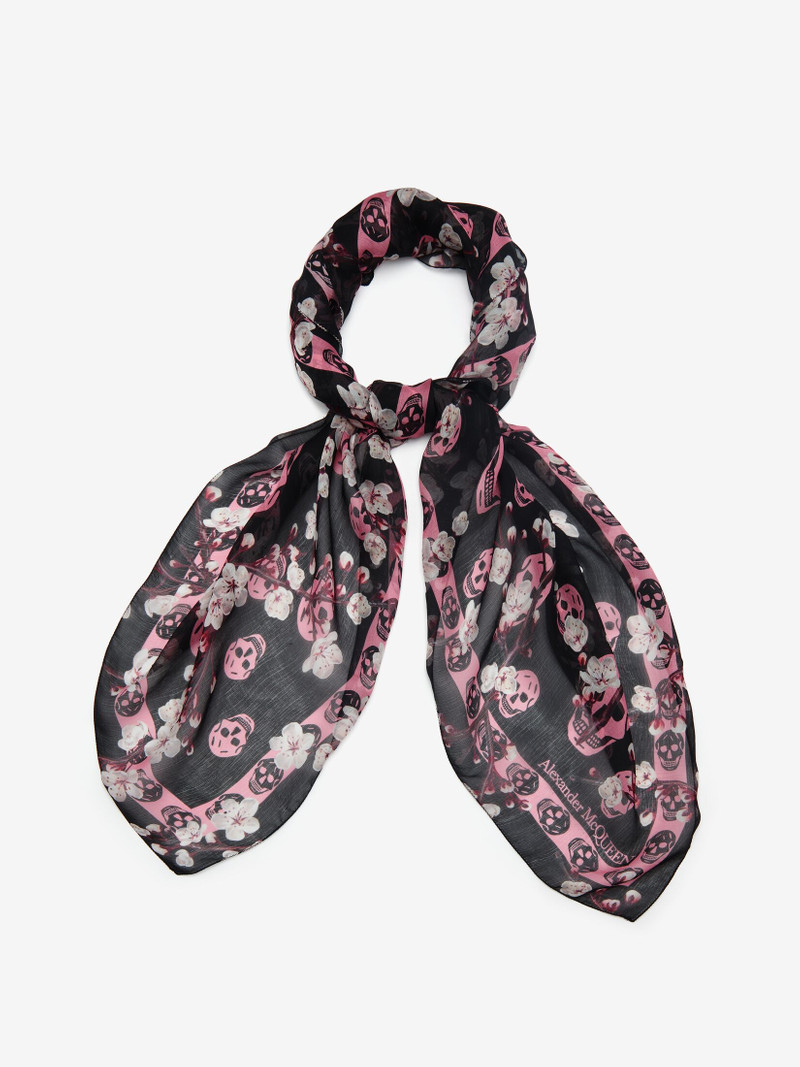Alexander McQueen Blossom Classic Skull Foulard outlook