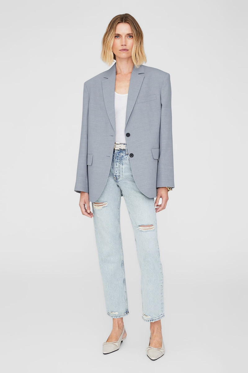 ANINE BING Quinn Blazer - Steel Blue outlook