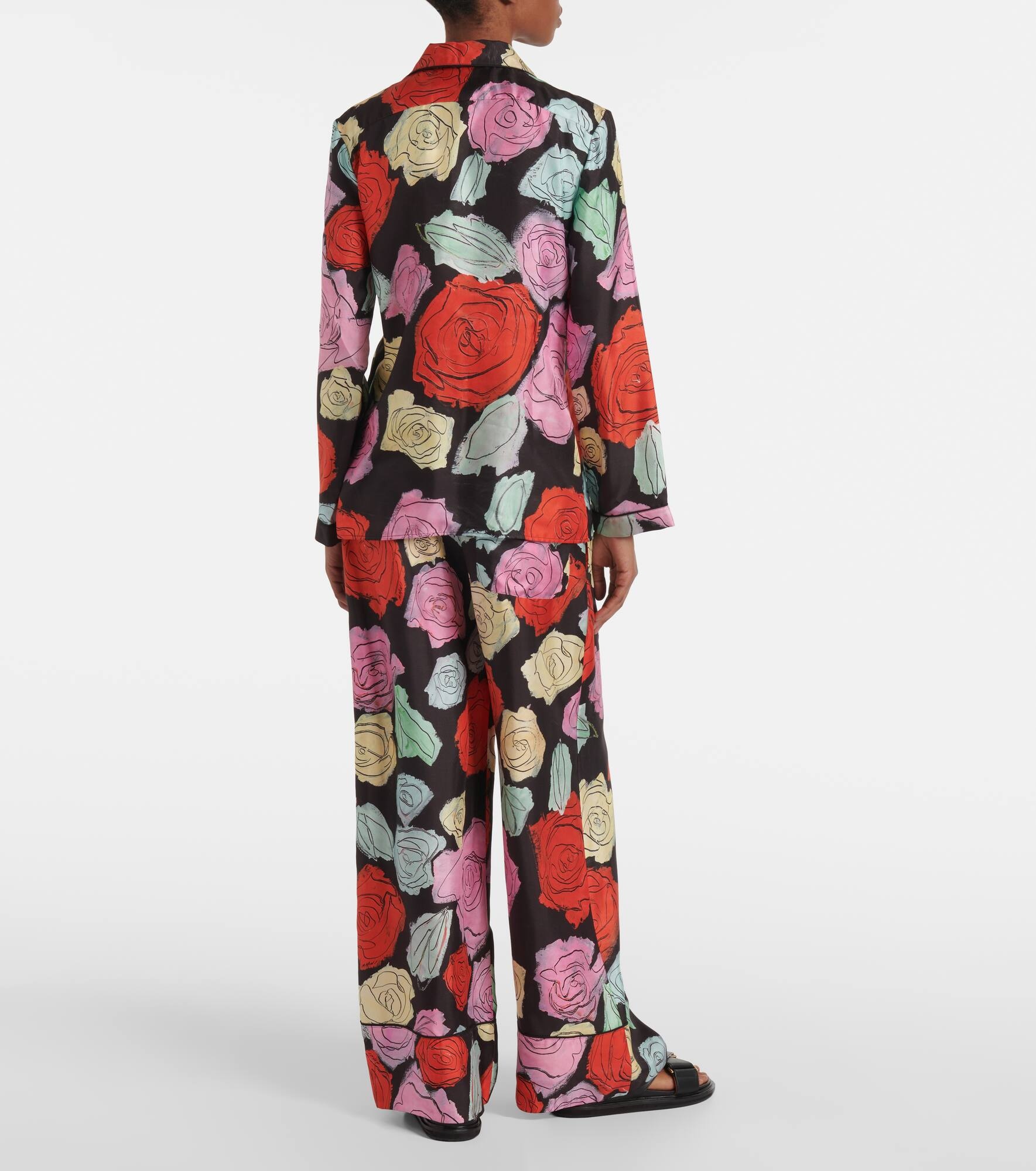 Floral silk shirt - 3