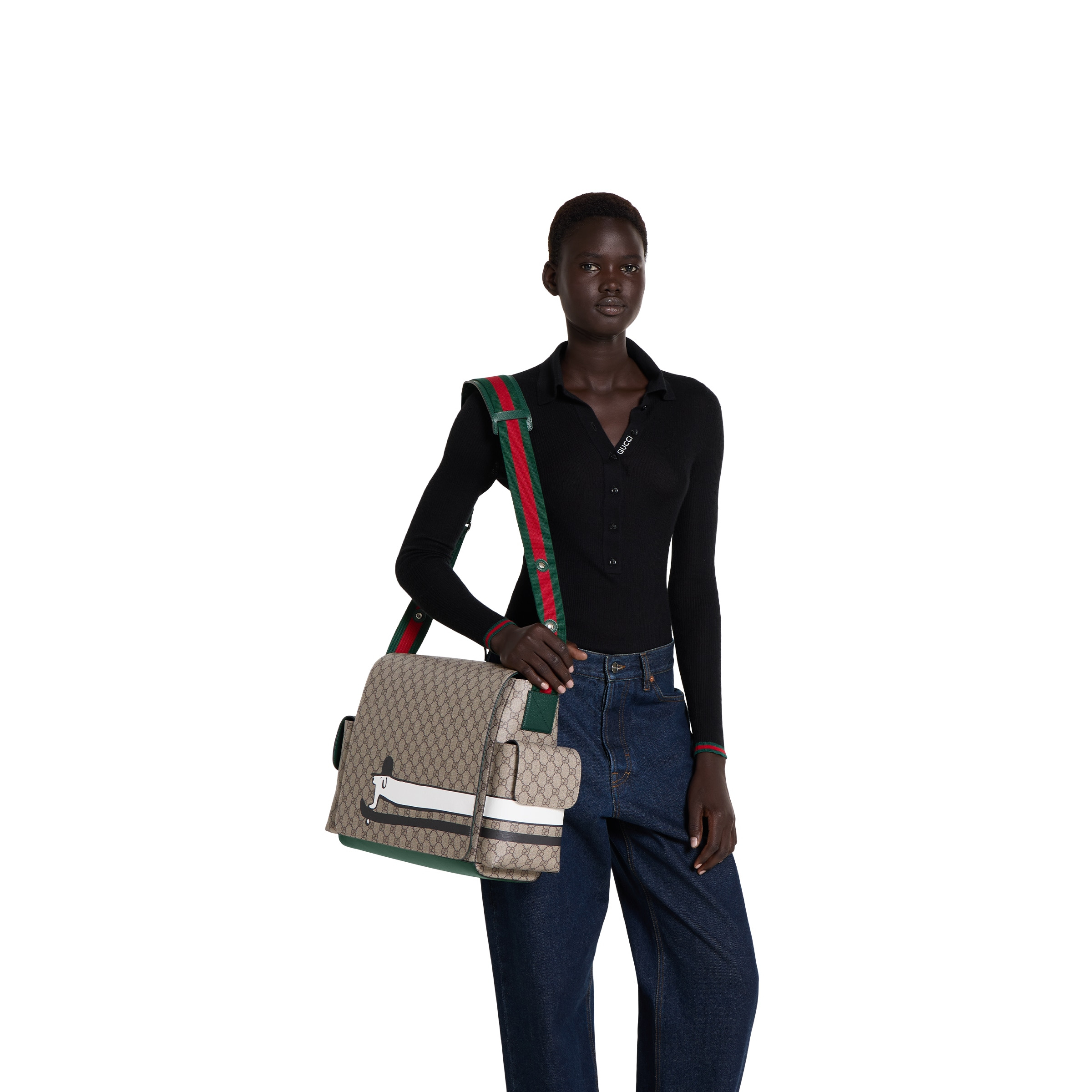 Large printed GG changing bag - 4