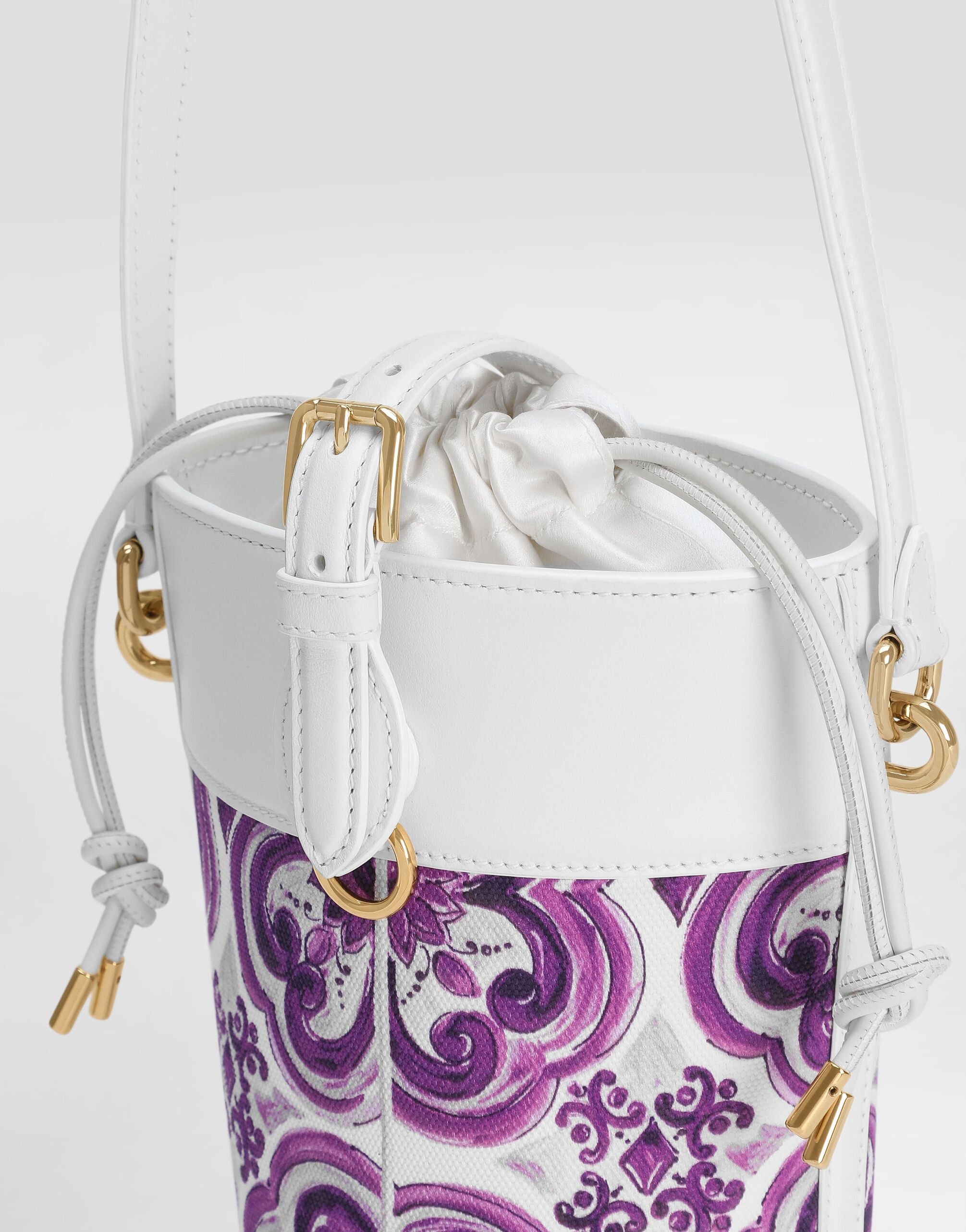Capri canvas Majolica-printed bucket bag - 6