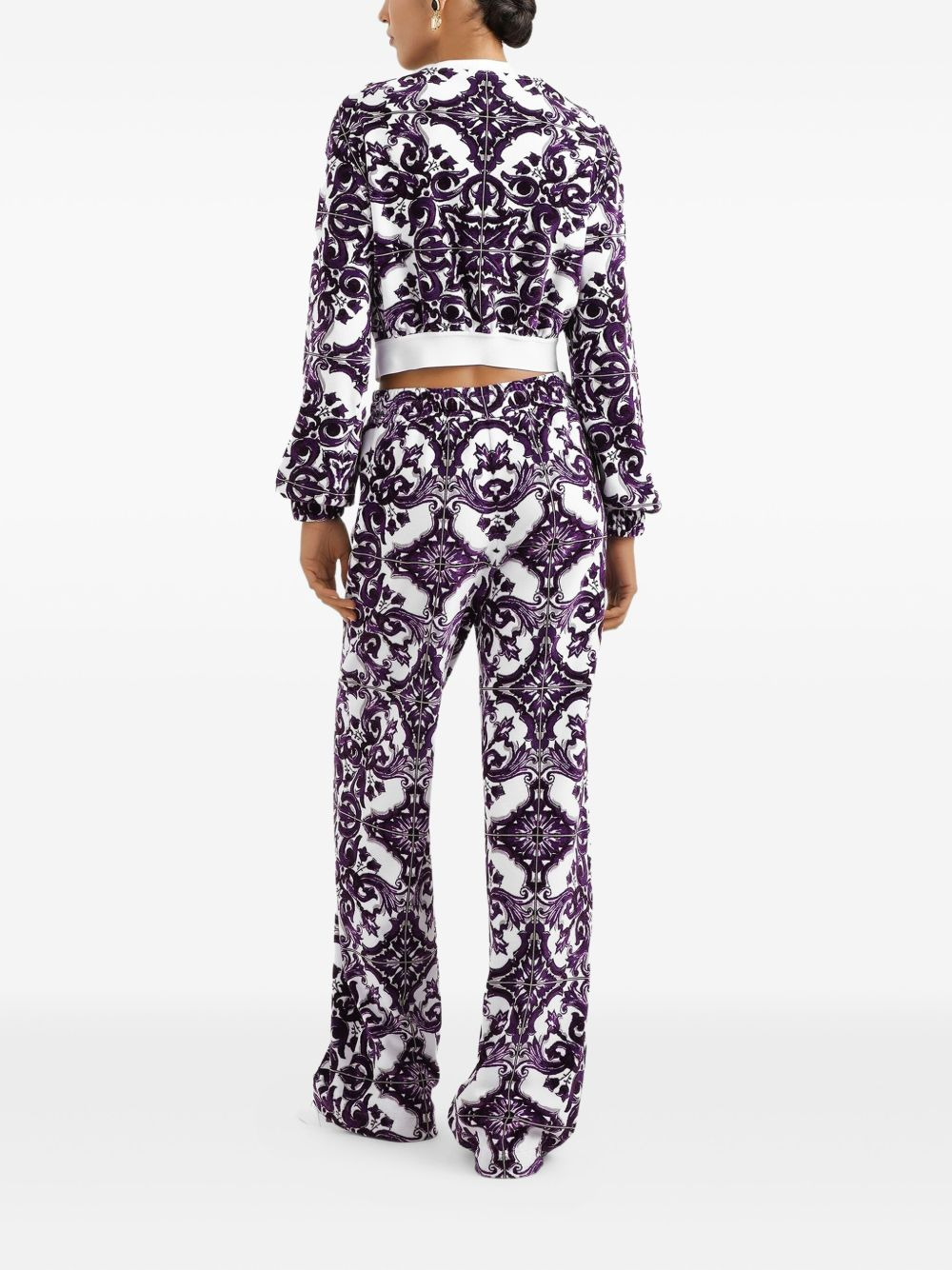 Majolica-jacquard trousers - 3