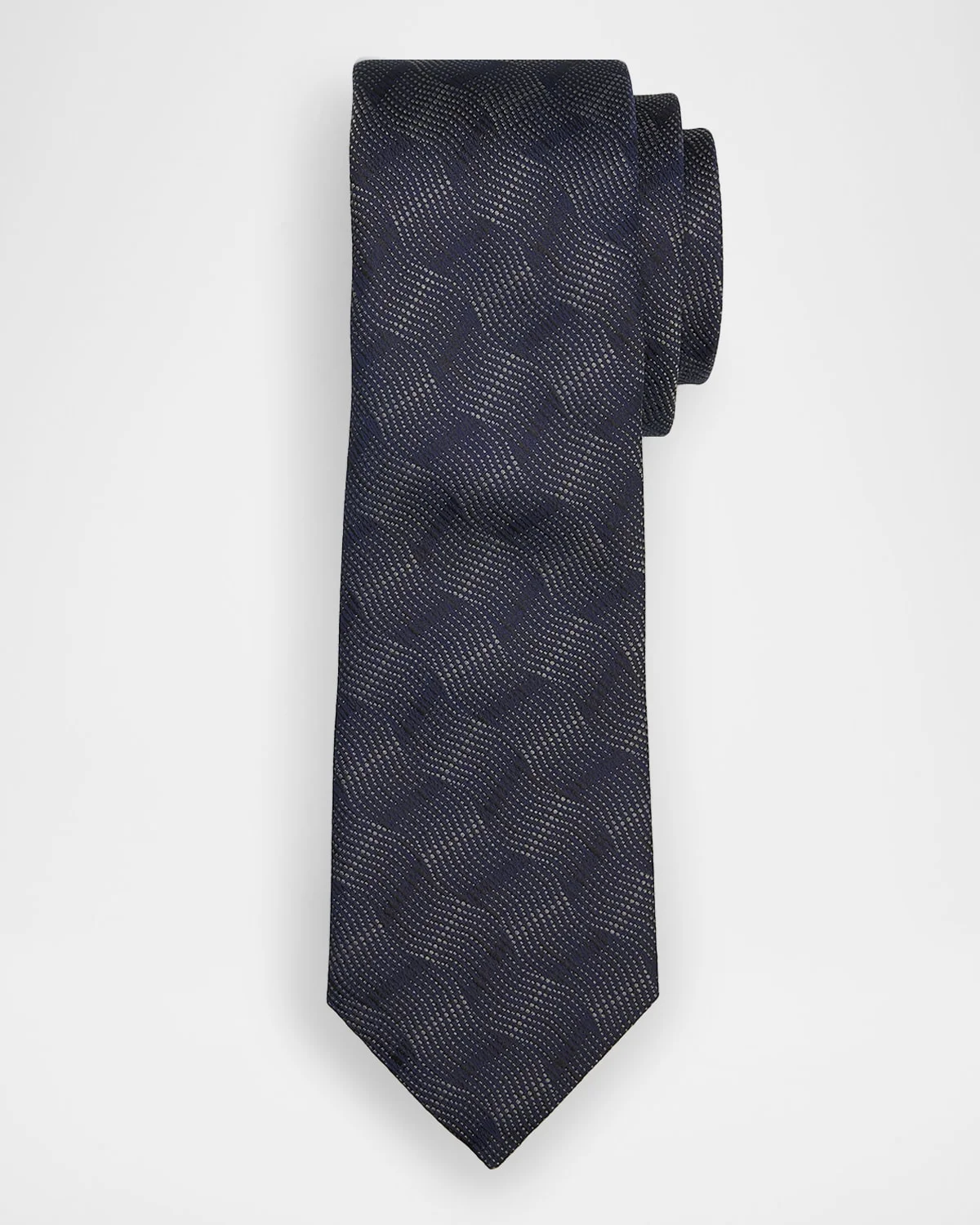 Men & apos;s Wave Jacquard Silk Tie - 1