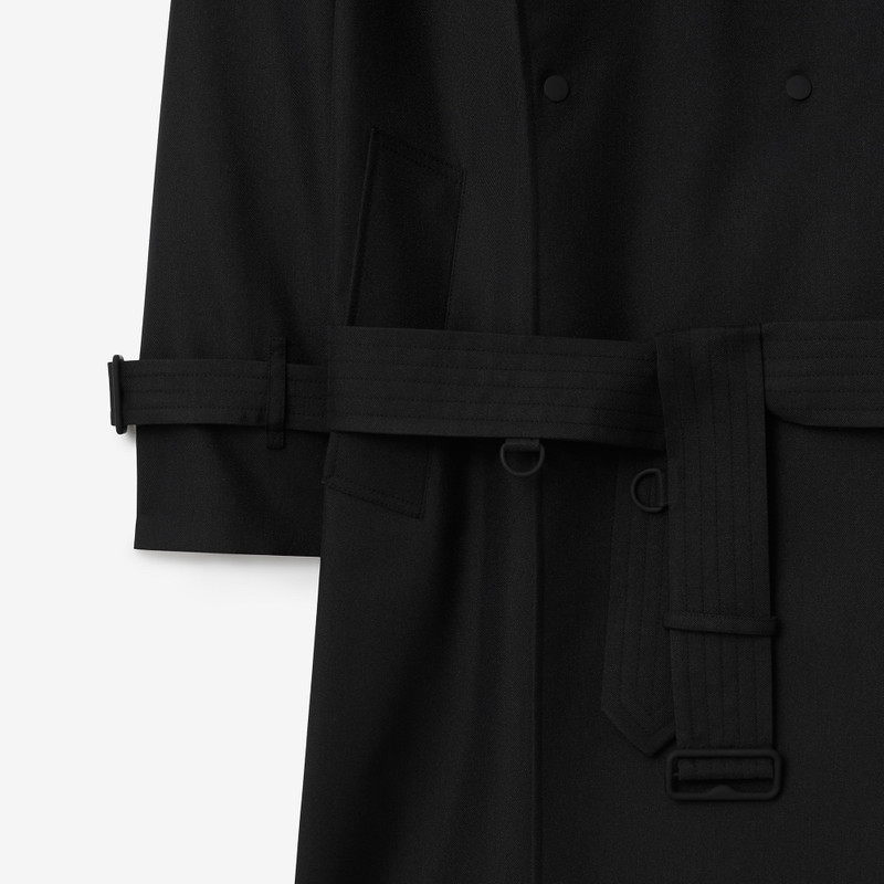 Long Silk Blend Trench Coat 6