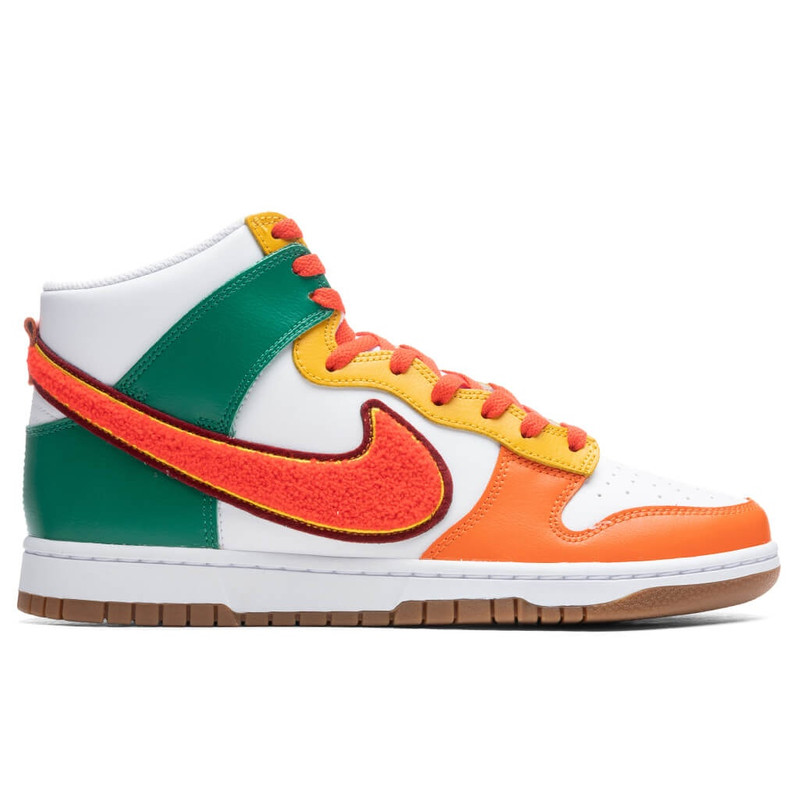 NIKE DUNK HI RETRO UNIVERSITY - WHITE/HABANERO RED/MALACHITE - 1