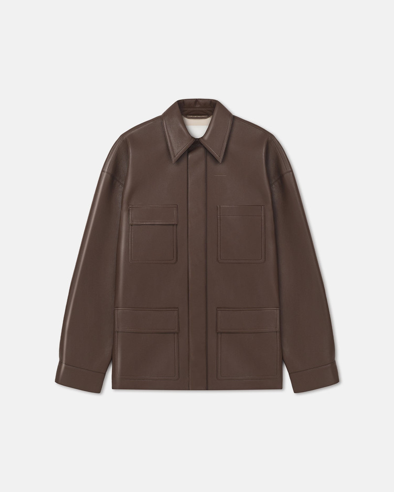 Regenerated Leather Shirt Jacket 1