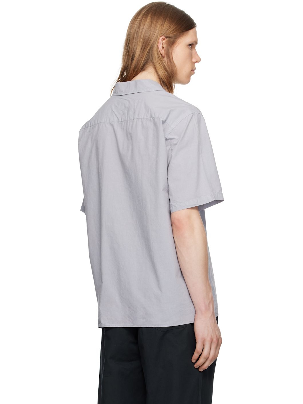 Purple Carsten Cotton Tencel Shirt - 3