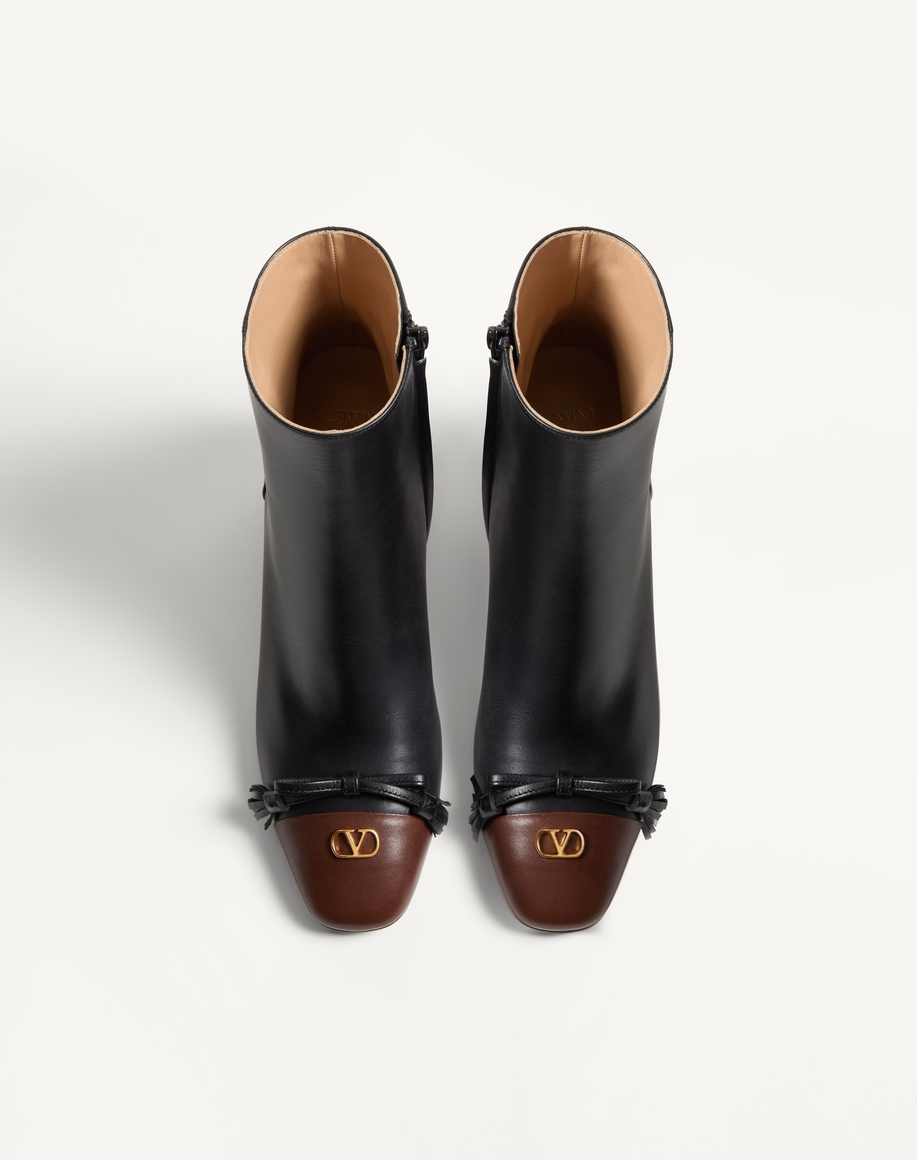 VALET DU ROI KIDSKIN LEATHER ANKLE BOOT 60MM - 4