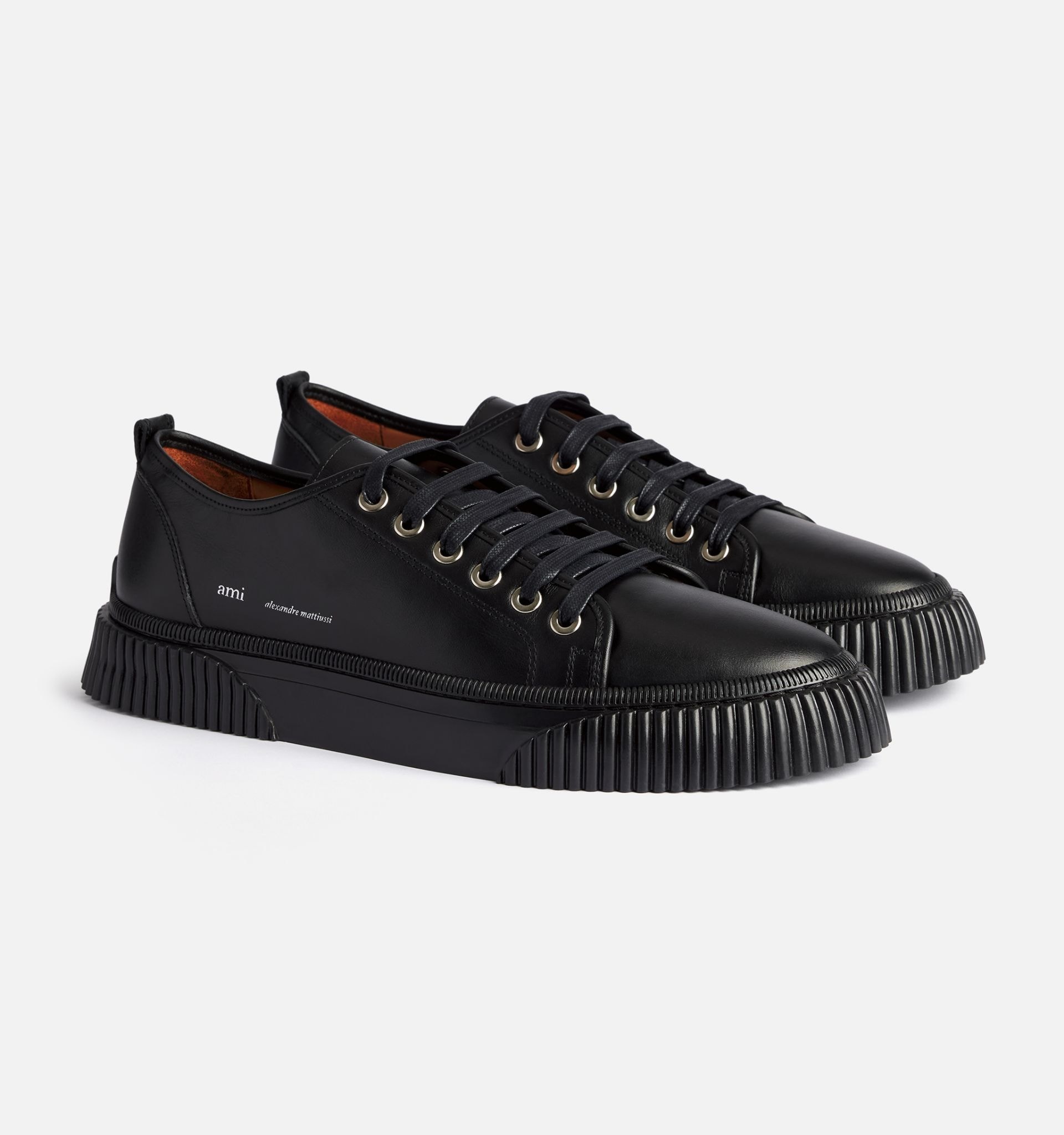 Lace-Up Low-Top Logo Sneakers - 4