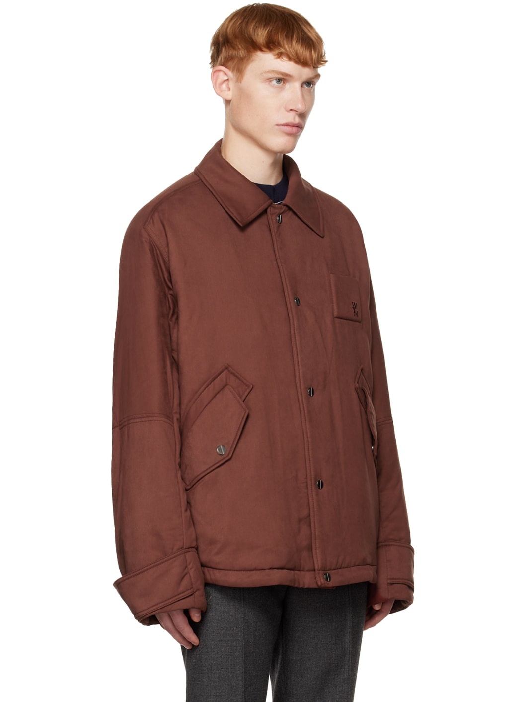 Brown Embroidered Jacket - 2
