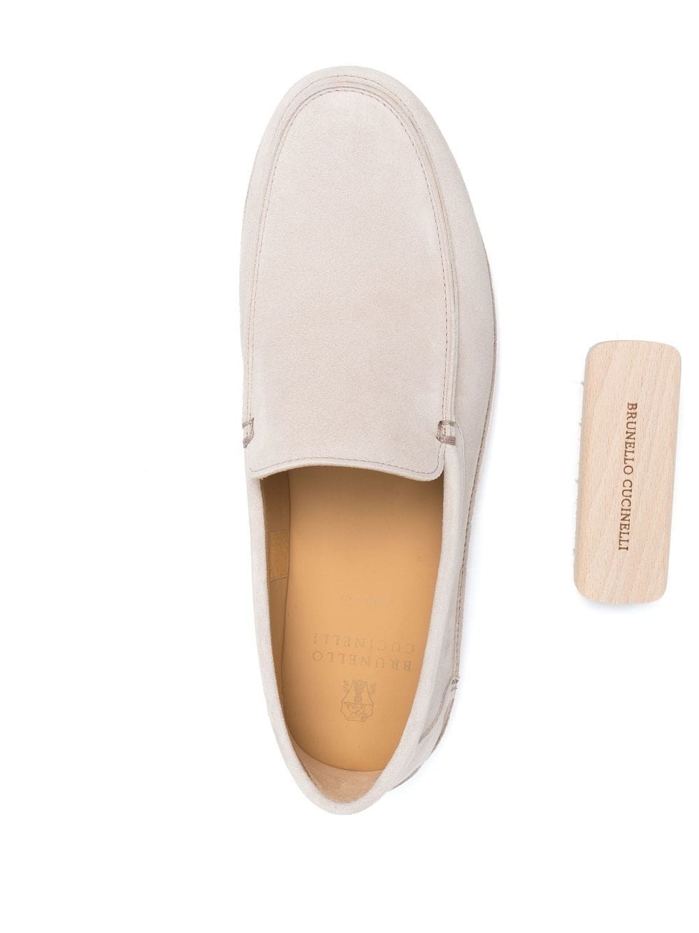 almond-toe suede loafers - 4