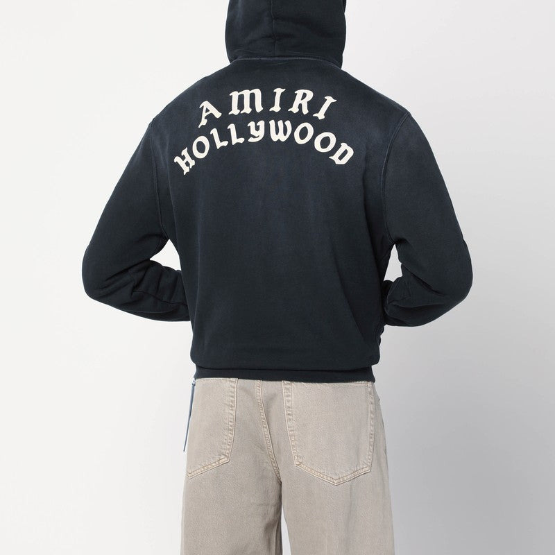 AMIRI Faded black zip sweatshirt with logo - 2