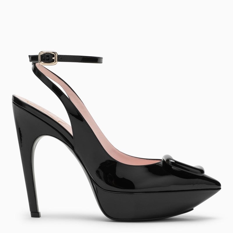 Roger Vivier High Black Patent Leather Sandal Women - 1