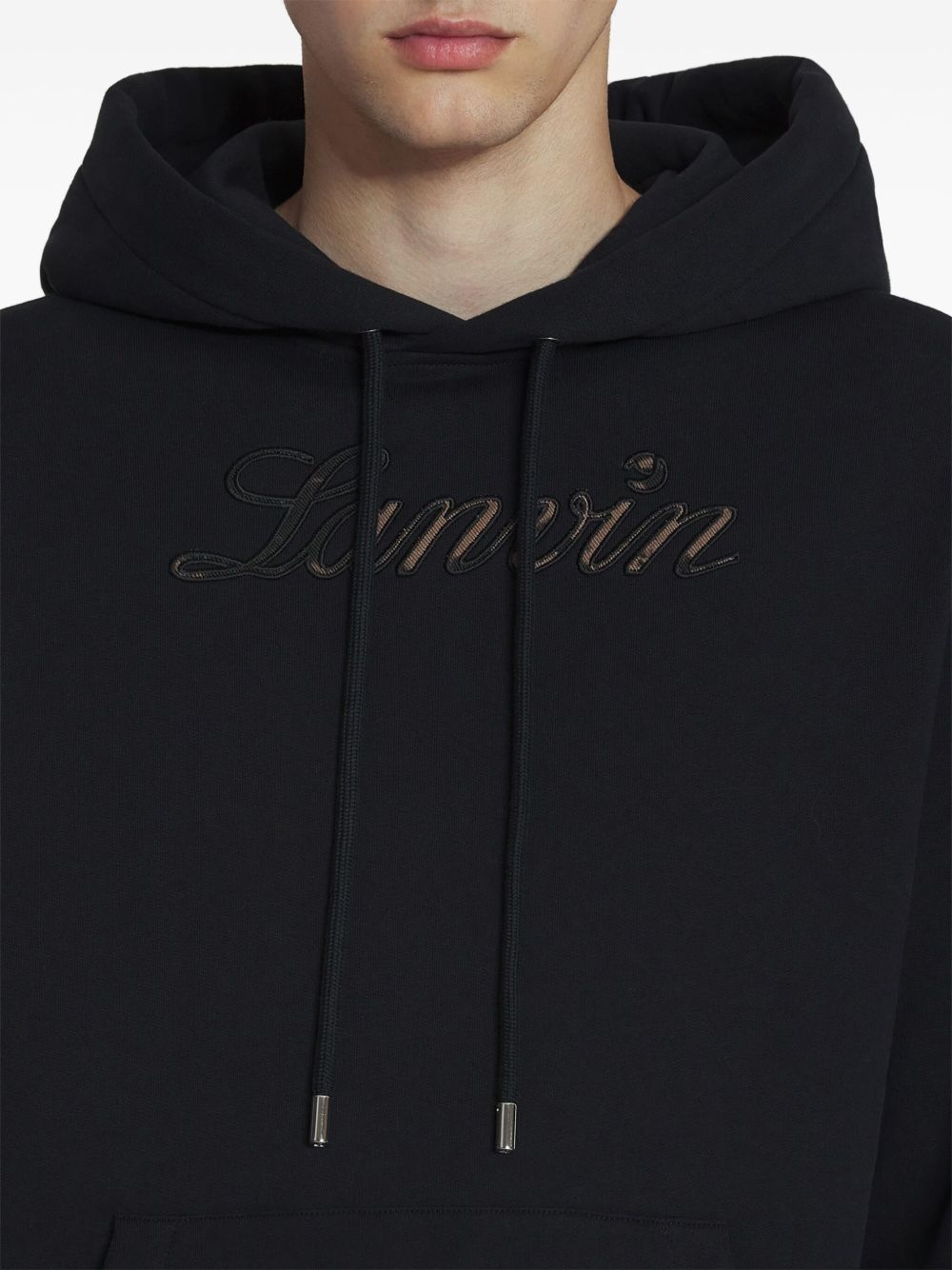 embroidered-logo hoodie - 5