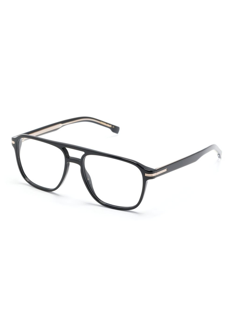 BOSS 1600-EX4 double-bridge square-frame glasses outlook