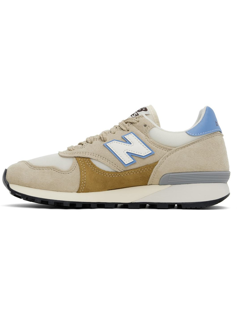 Beige & Blue 475 Sneakers 3