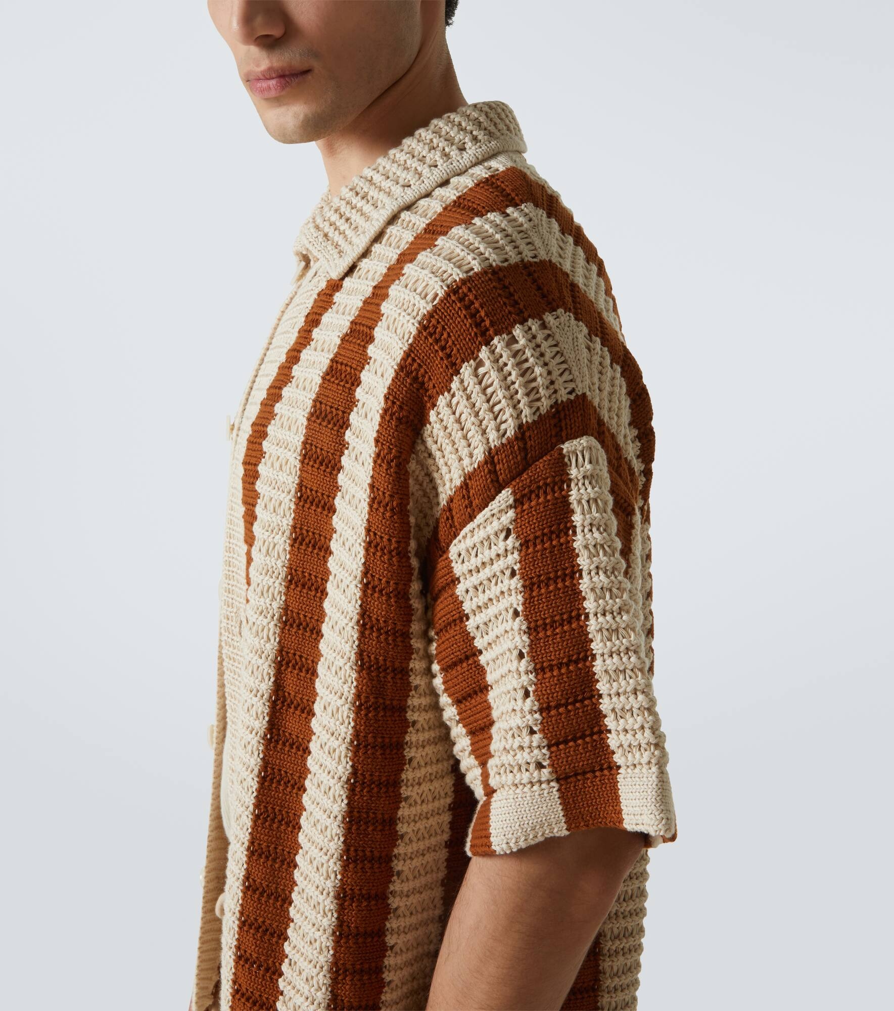 Thomas crochet cotton bowling shirt - 6