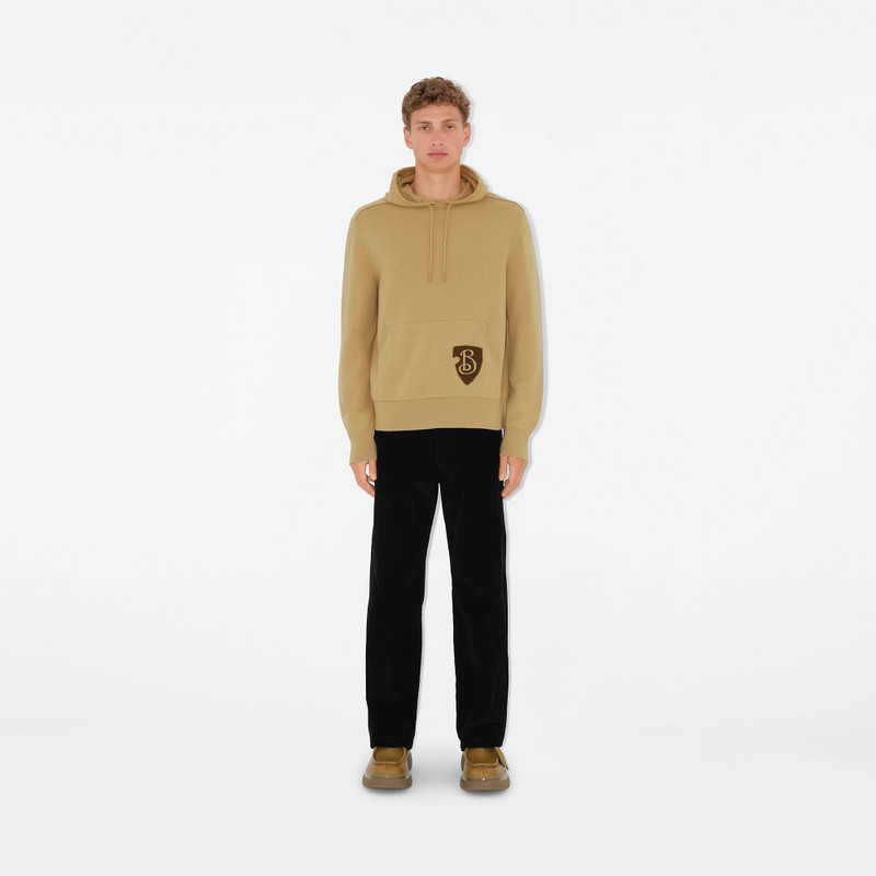 Burberry B Shield Wool Blend Hoodie outlook